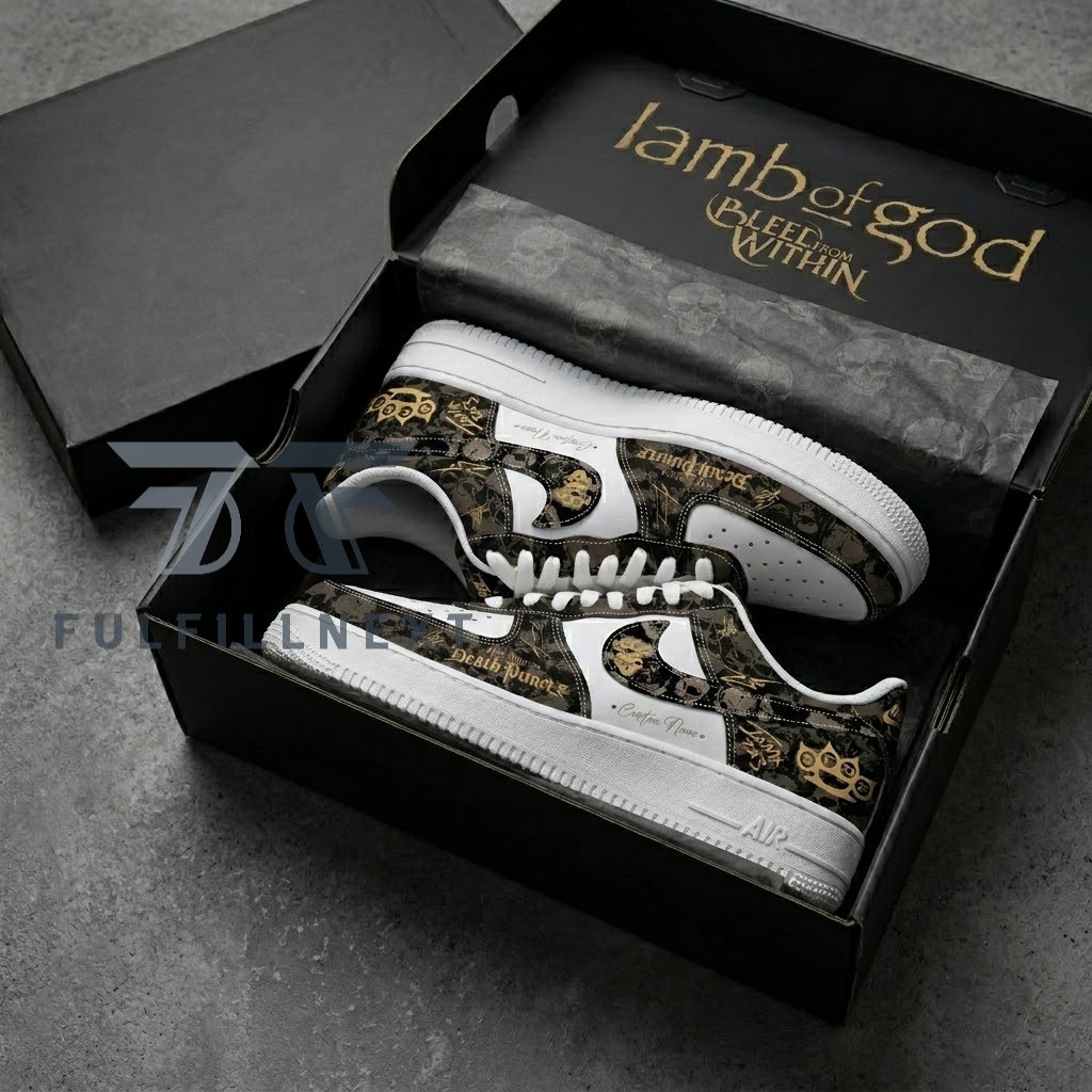 Five Finger Death Punch Lamb of God Europe 2027 Tour AF1 Sneakers - Image 2