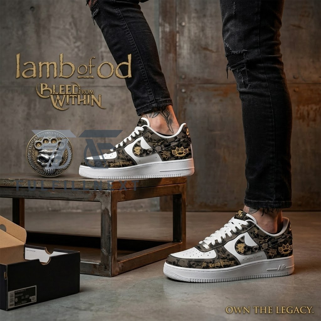 Five Finger Death Punch Lamb of God Europe 2027 Tour AF1 Sneakers - Image 3