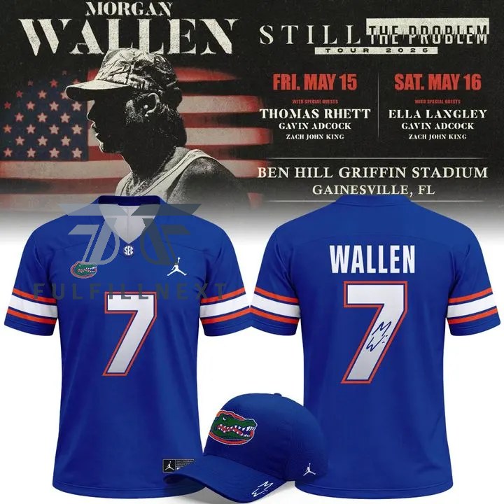 Florida Gators Morgan Wallen Still The Problem Tour 2026 Jersey