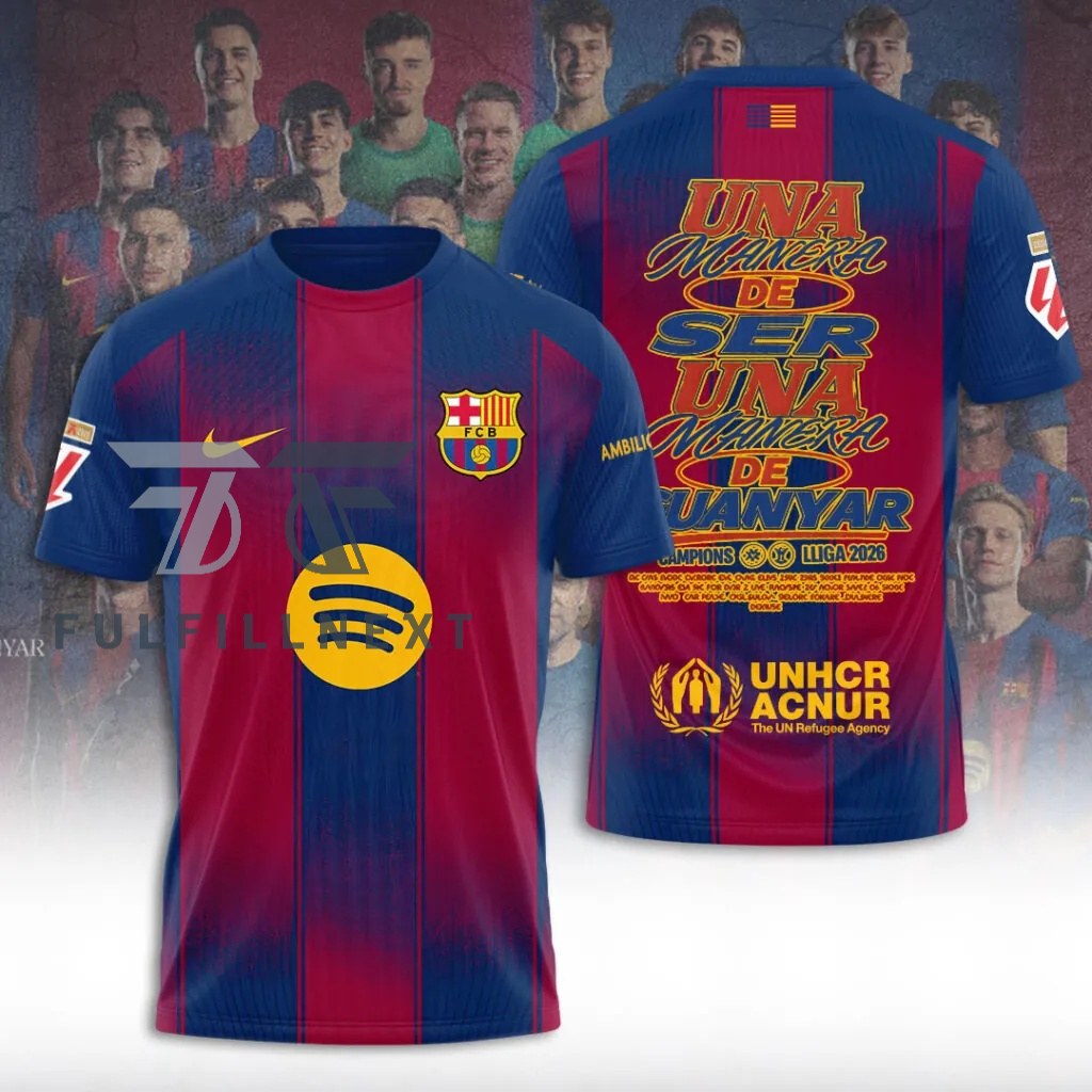 Futbol Club Barcelona LIGA 2026 Champions T-Shirt