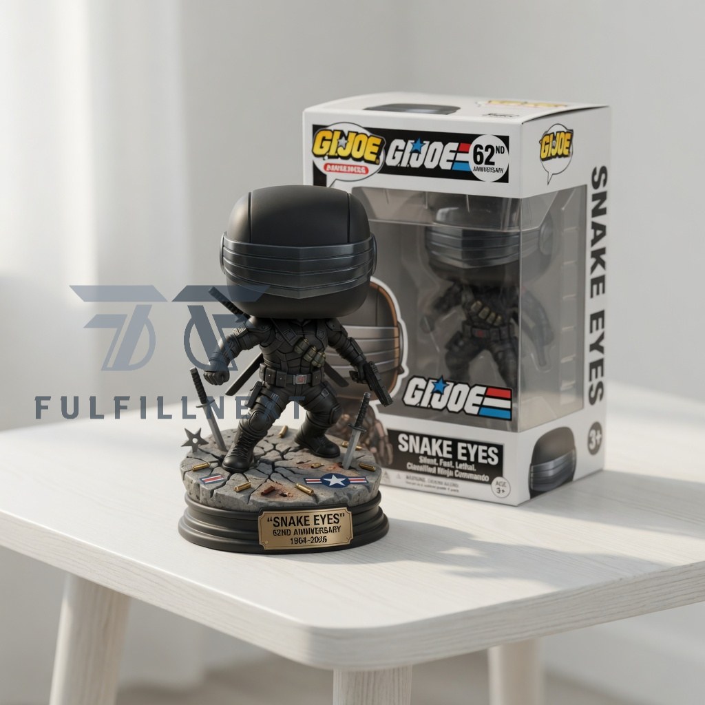 GI JOE Snake Eyes 62nd Anniversary Vinyl Figure
