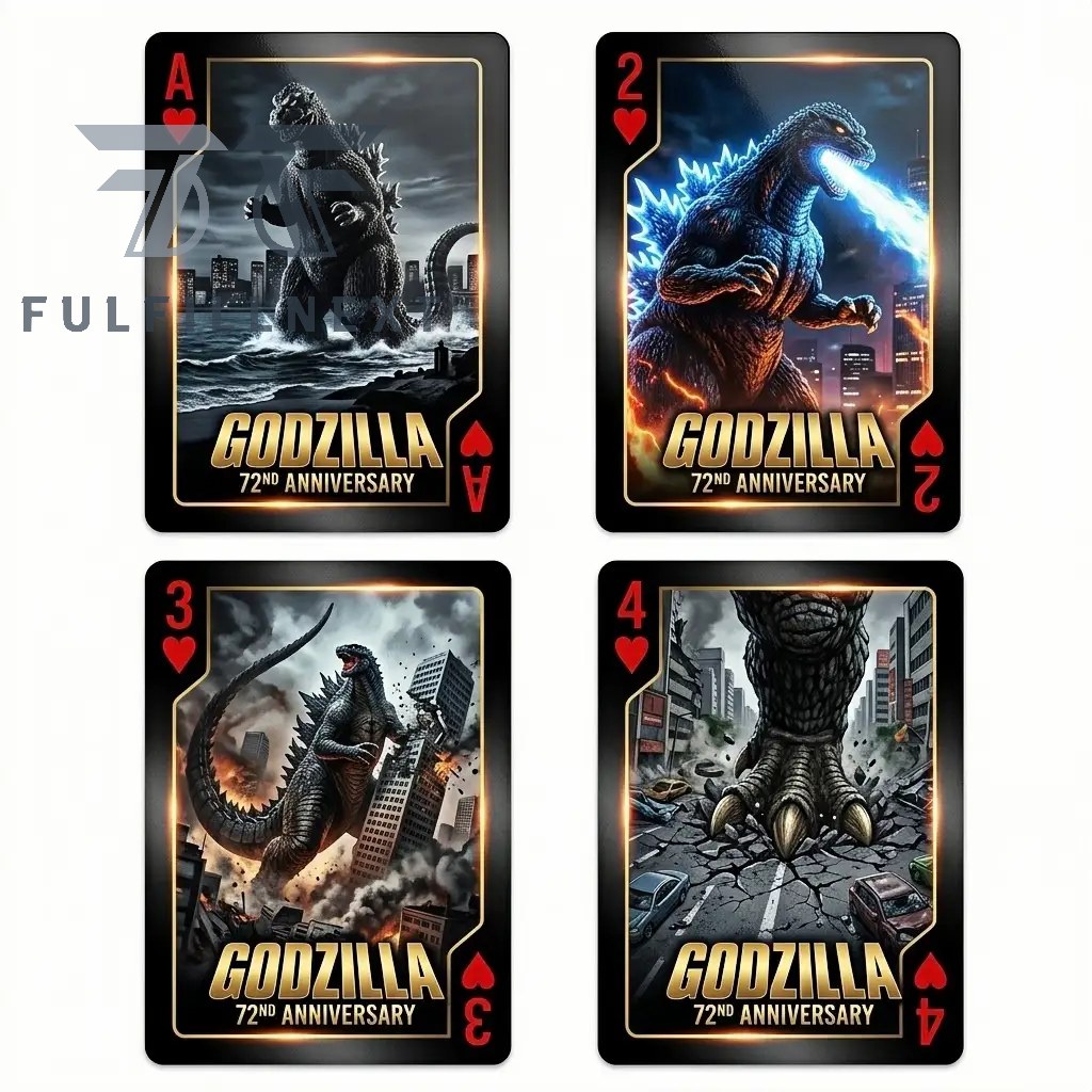 Godzilla 72nd Anniversary Playing Cards - Image 3