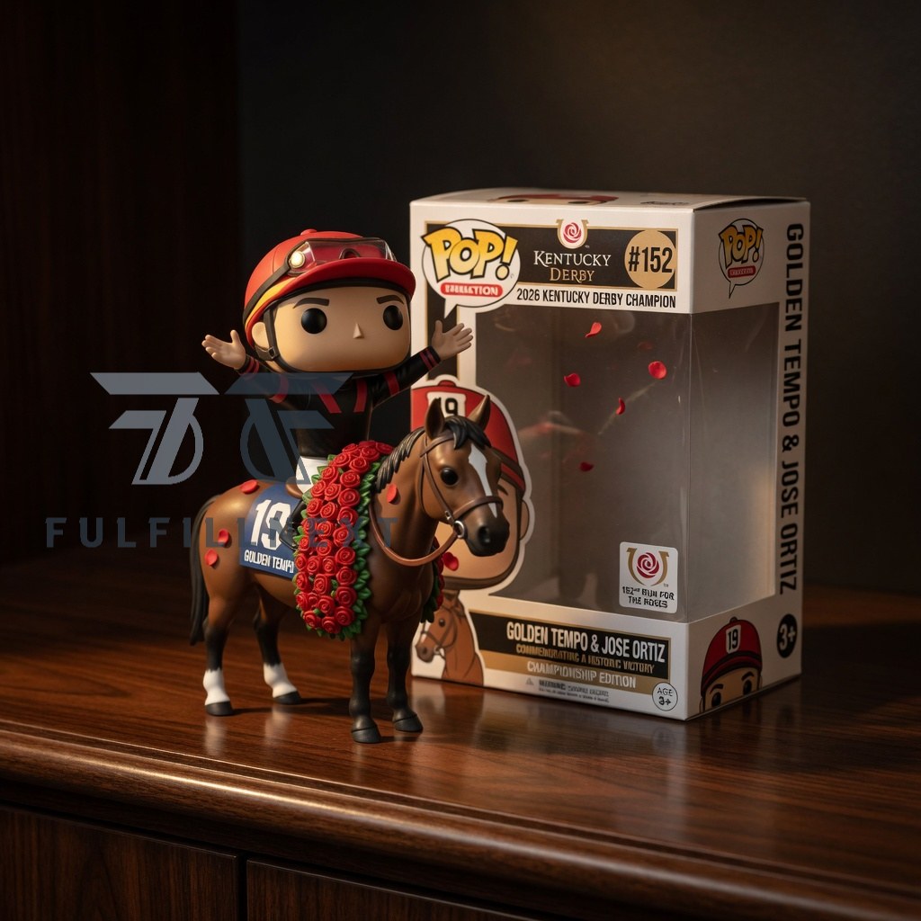 Golden Tempo &amp; Jose Ortiz 2026 Kentucky Derby Champion 152nd Vinyl Figure