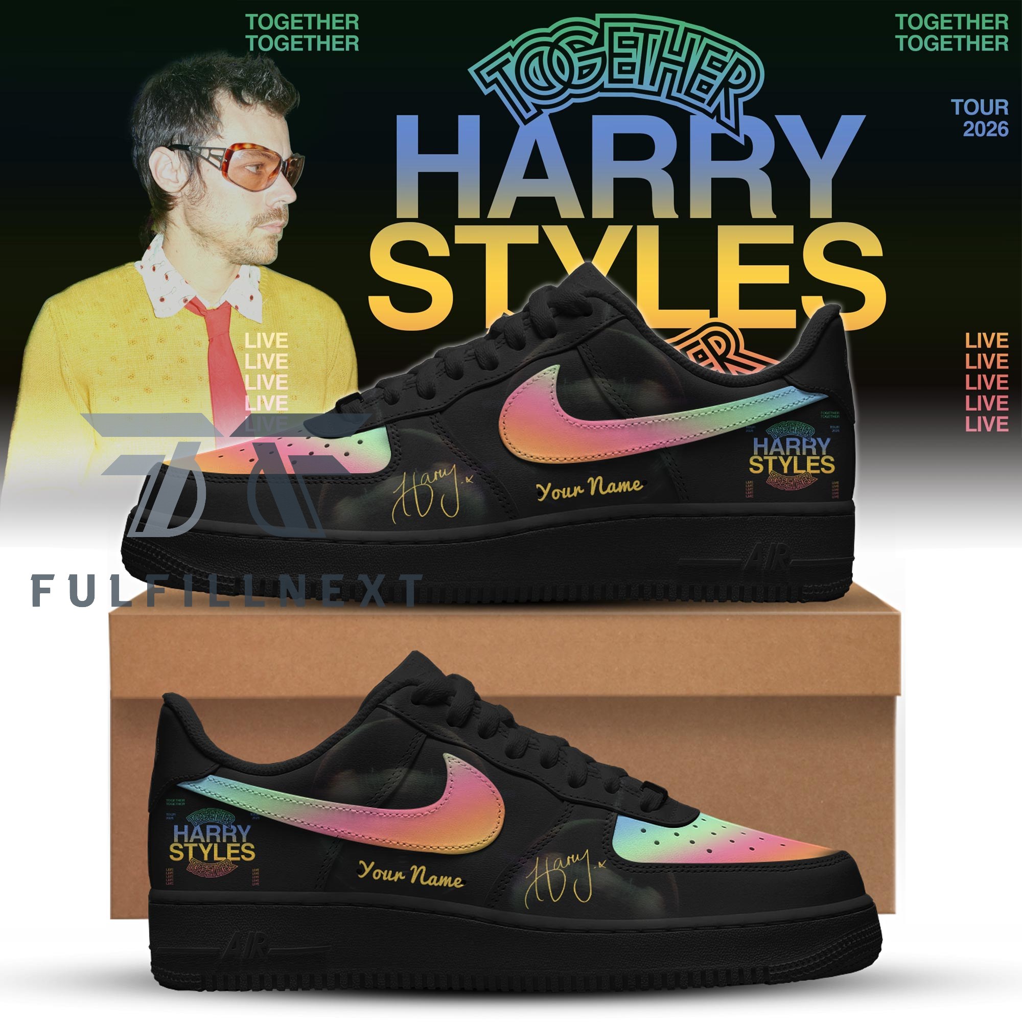 Harry Styles Together Tour 2026 AF1 Shoes