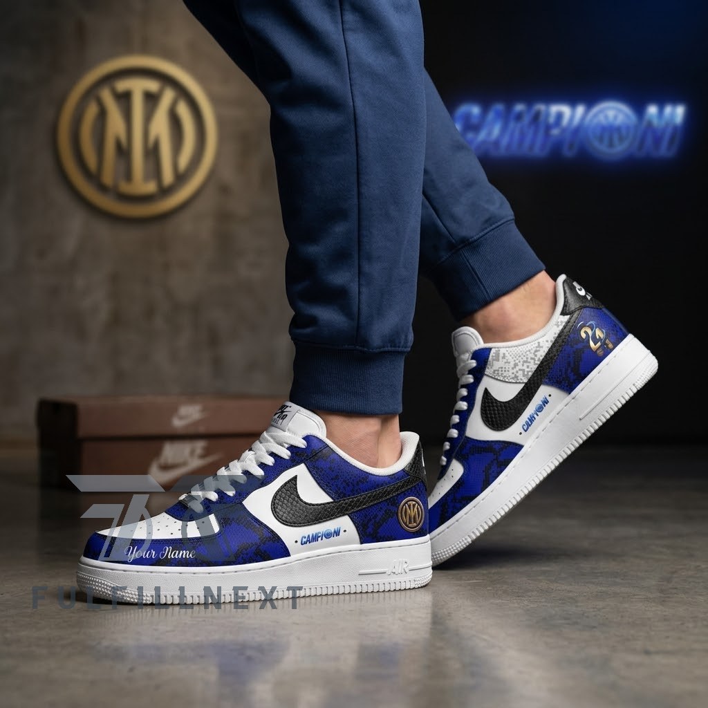 Inter Campioni D'italia 2025 2026 AF1 Sneakers - Image 3