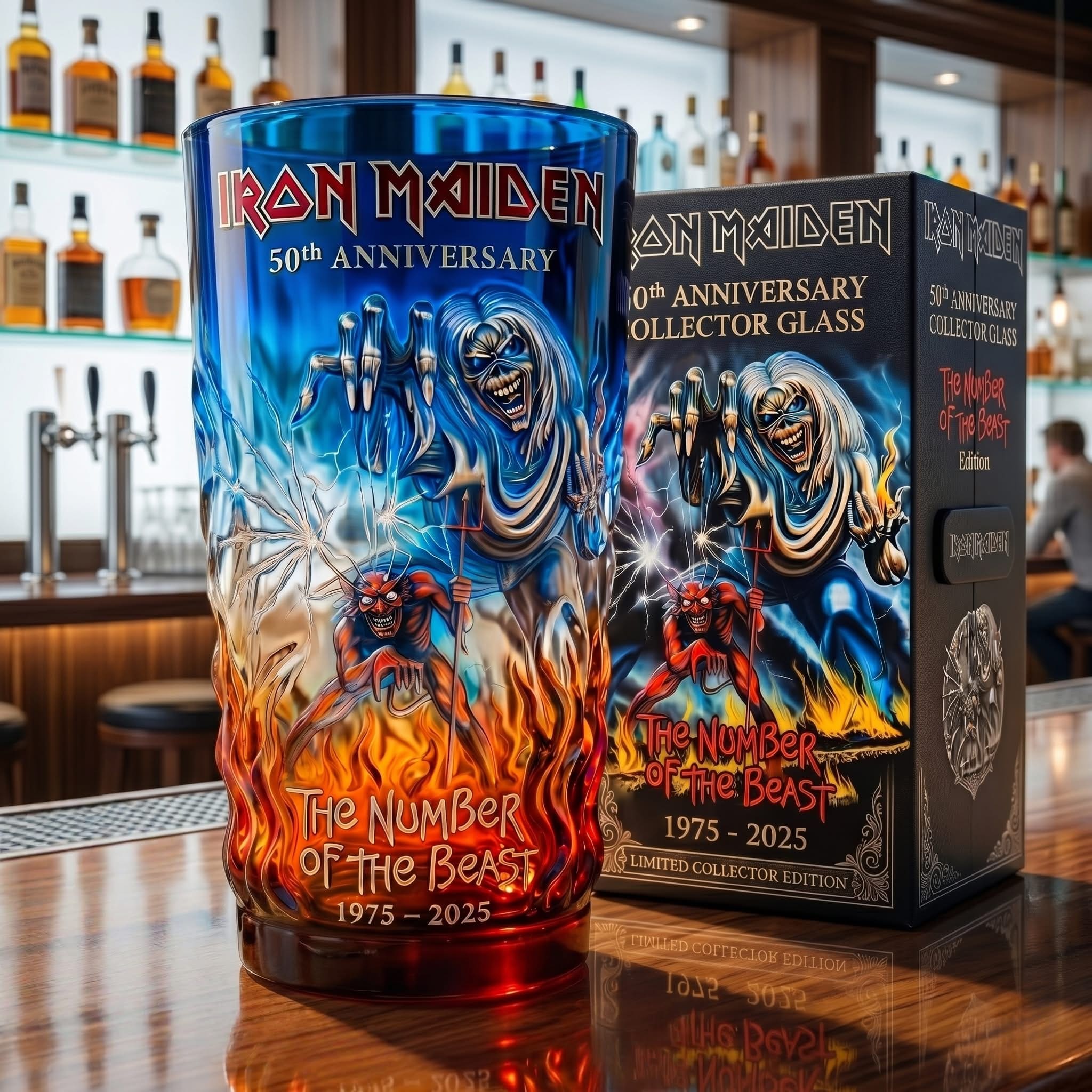 Iron Maiden 50th Anniversary Glass