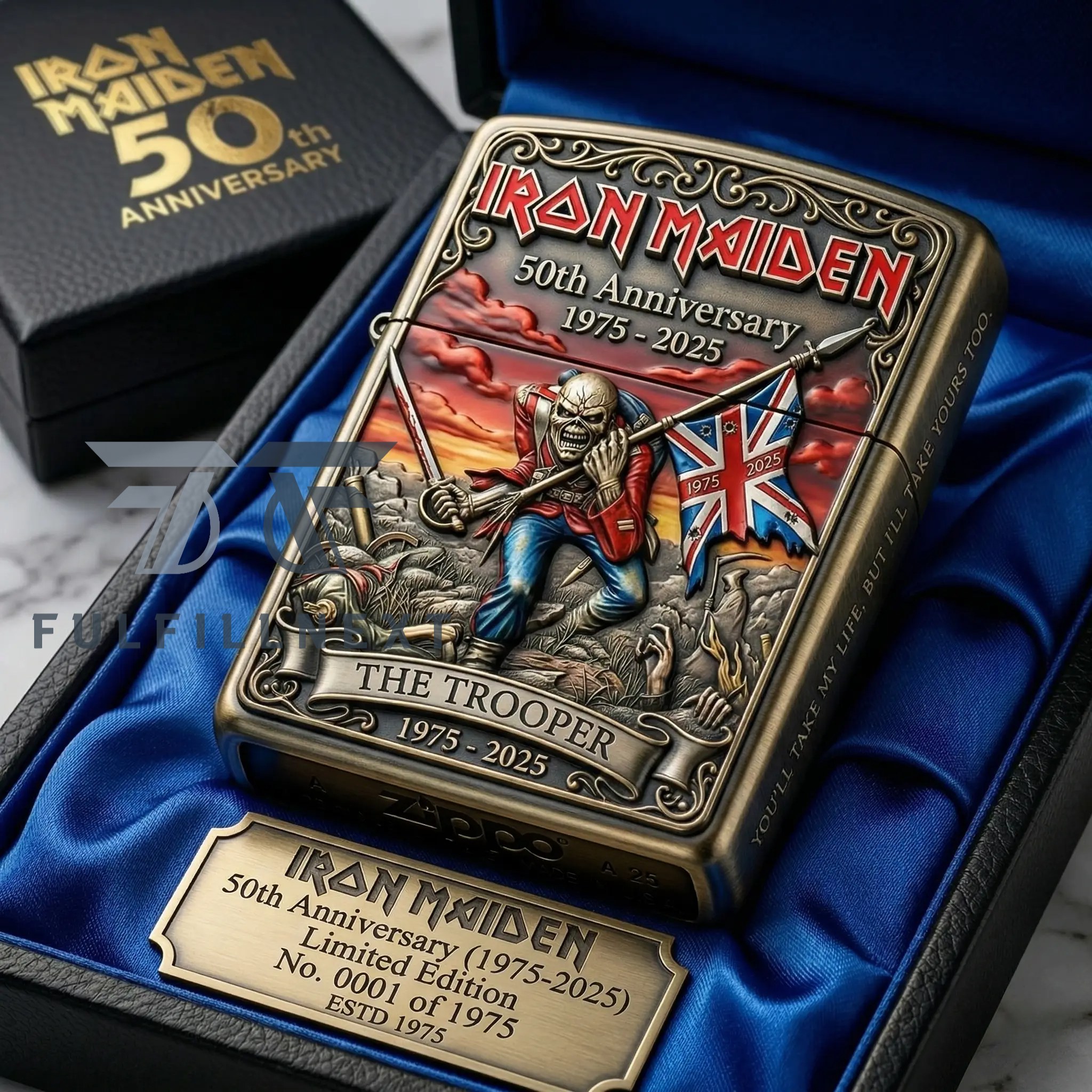 Iron Maiden 50th Anniversary Zippo Lighter