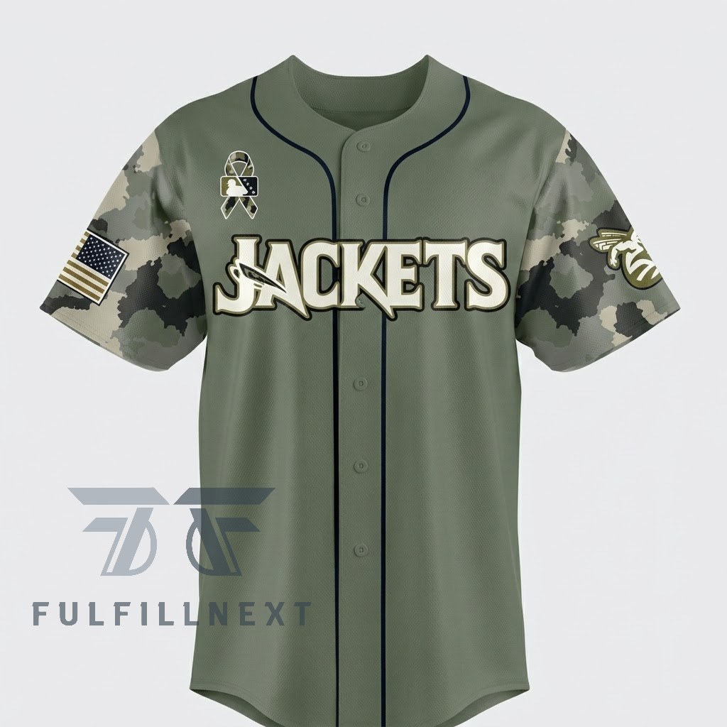 JACKETS Military Appreciation 2026 Baseball Jersey - Image 2