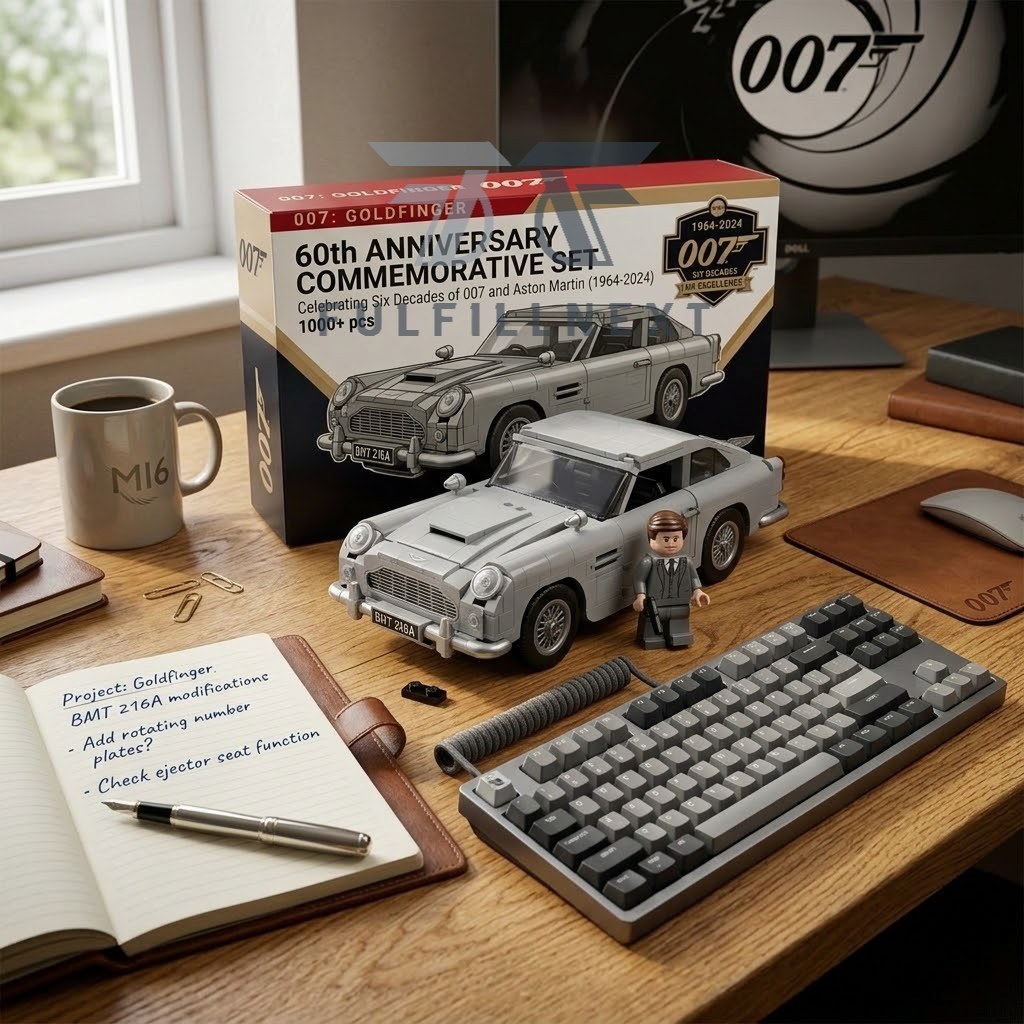 James Bond 007 Goldfinger 60th Anniversary Building Bricks Set - Image 3