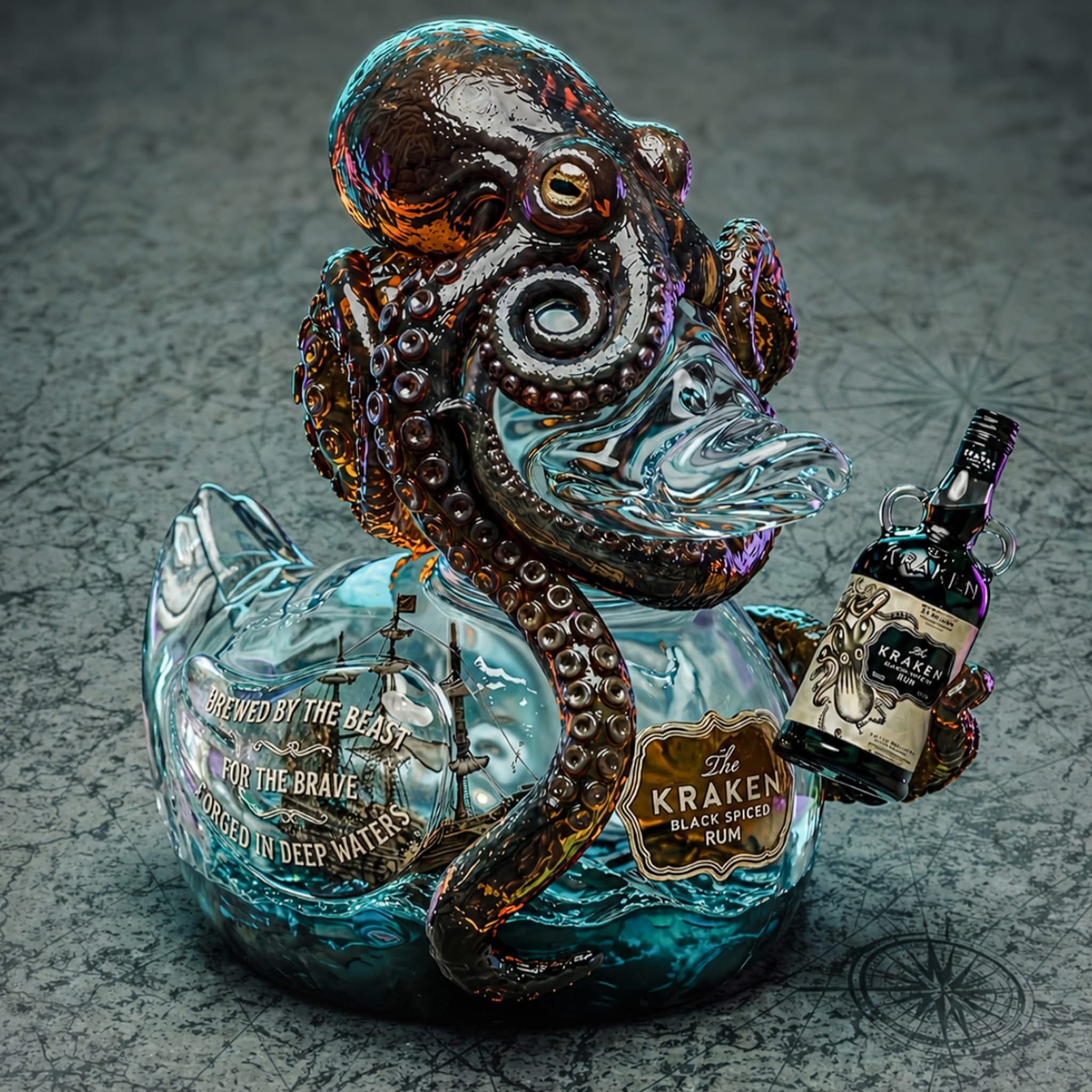 Kraken Black Spiced Duck Figurine