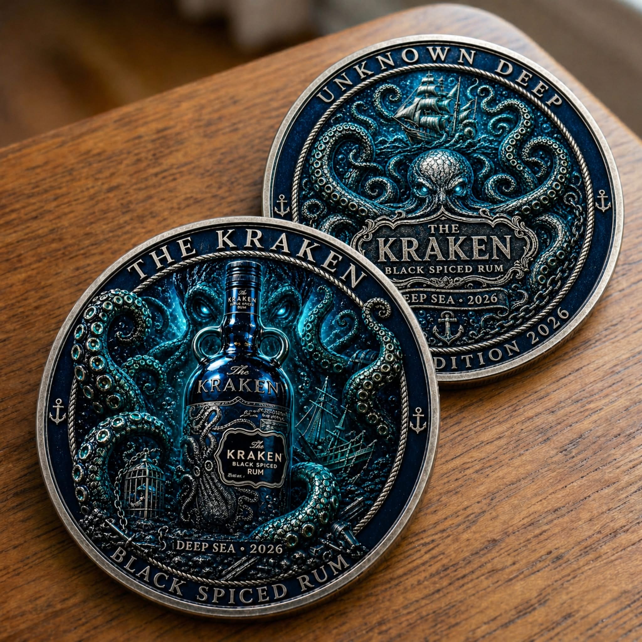 Kraken Deep Sea Black Spiced Rum Coin