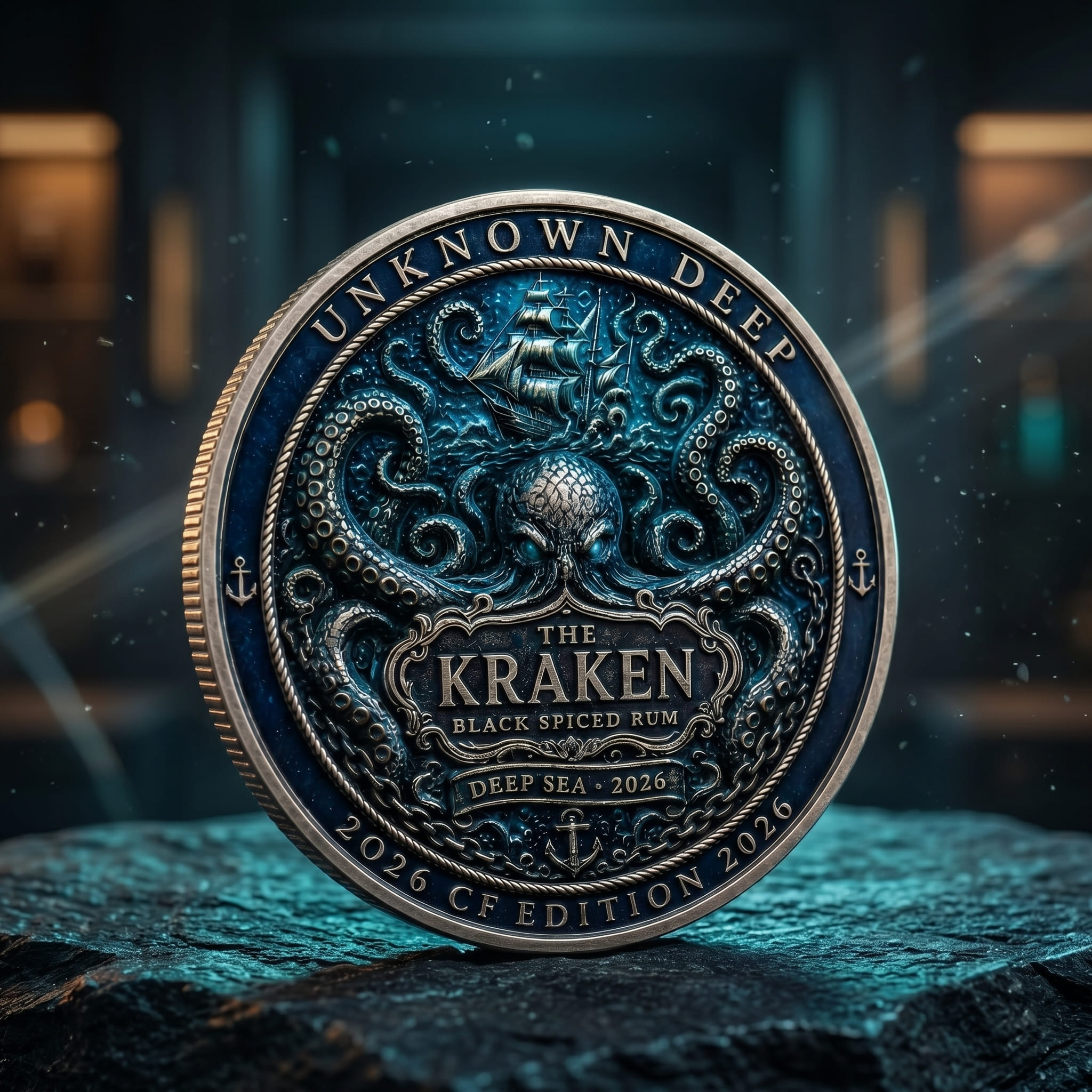 Kraken Deep Sea Black Spiced Rum Coin - Image 2