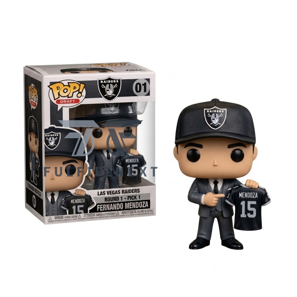 Las Vegas Raiders Draft Round 1 Pick 1 Fernando Mendoza Funko Pop Vinyl Figure