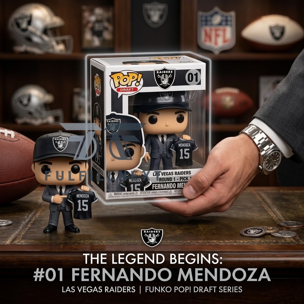 Las Vegas Raiders Draft Round 1 Pick 1 Fernando Mendoza Funko Pop Vinyl Figure - Image 2