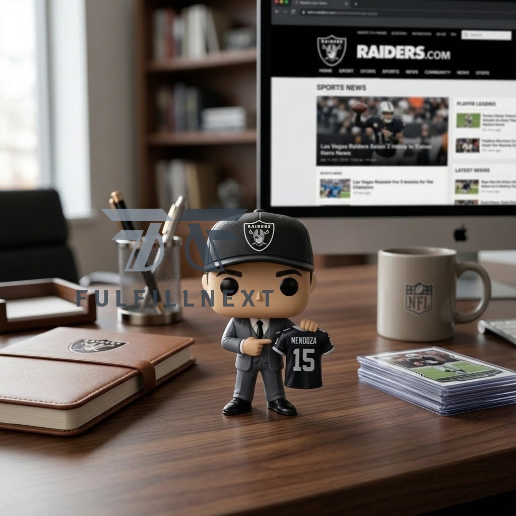 Las Vegas Raiders Draft Round 1 Pick 1 Fernando Mendoza Funko Pop Vinyl Figure - Image 3
