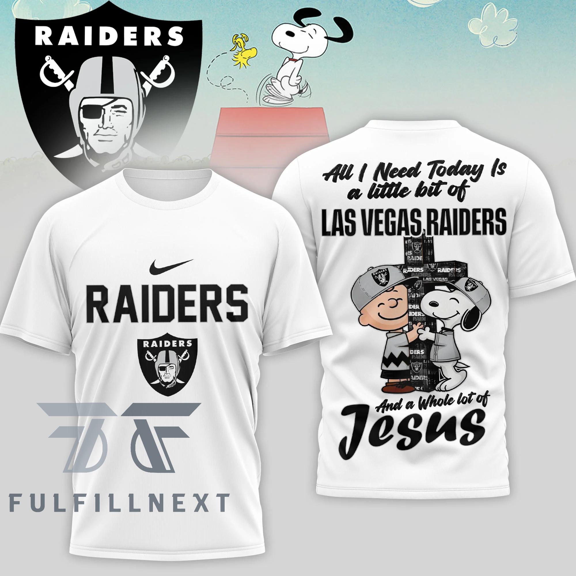 Las Vegas Raiders Peanuts Charlie Brown Snoopy T-Shirt