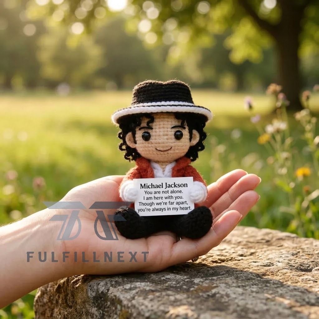 Michael Jackson Handmade Crochet Doll - Image 2