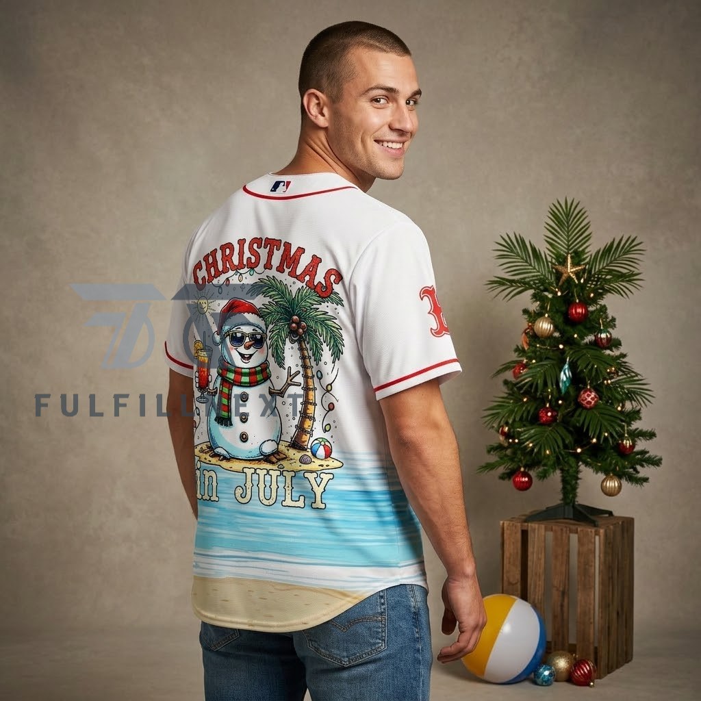 MLB All Team x Christmas in July Baseball Jersey - Image 3