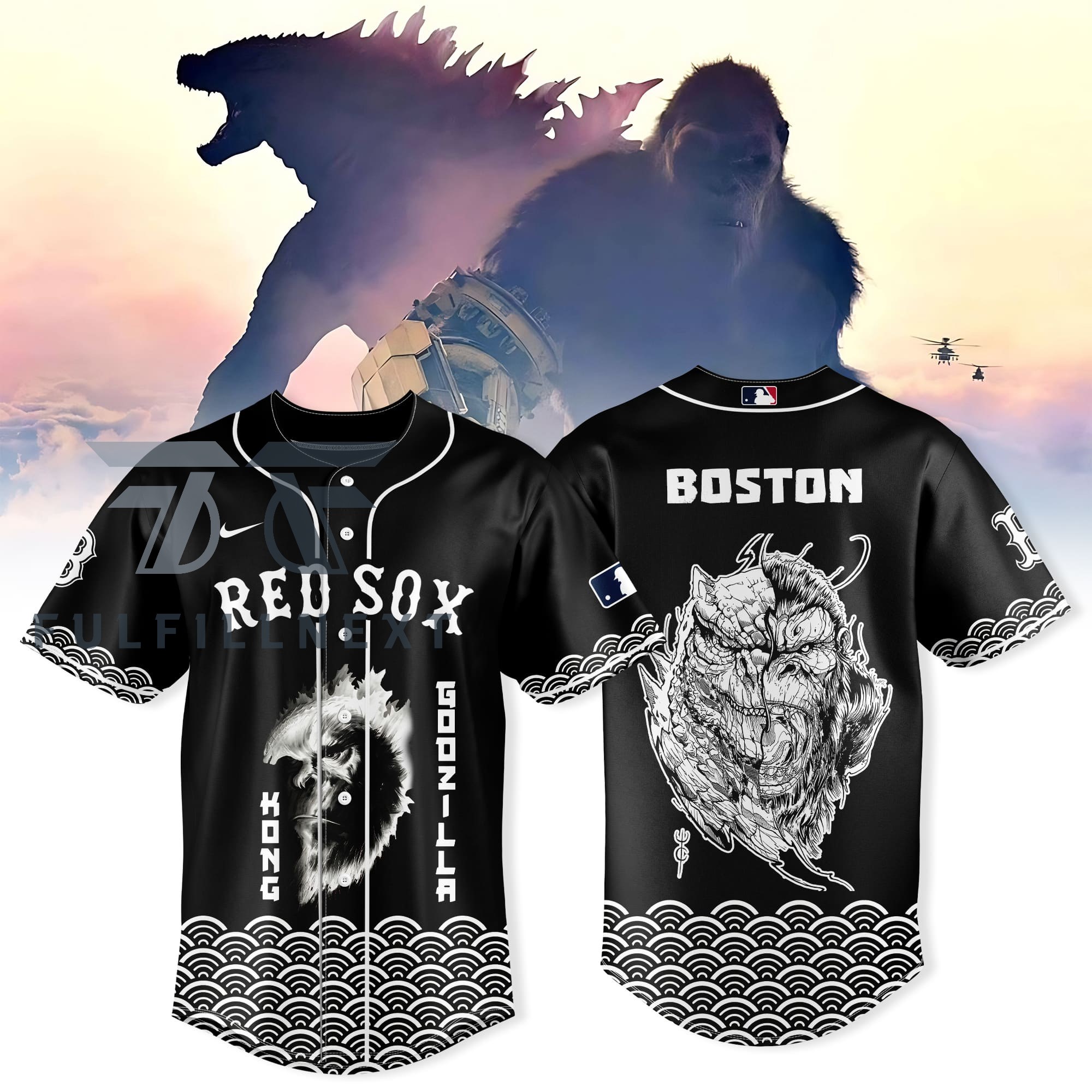 MLB All Team x Godzilla vs Kong Baseball Jersey
