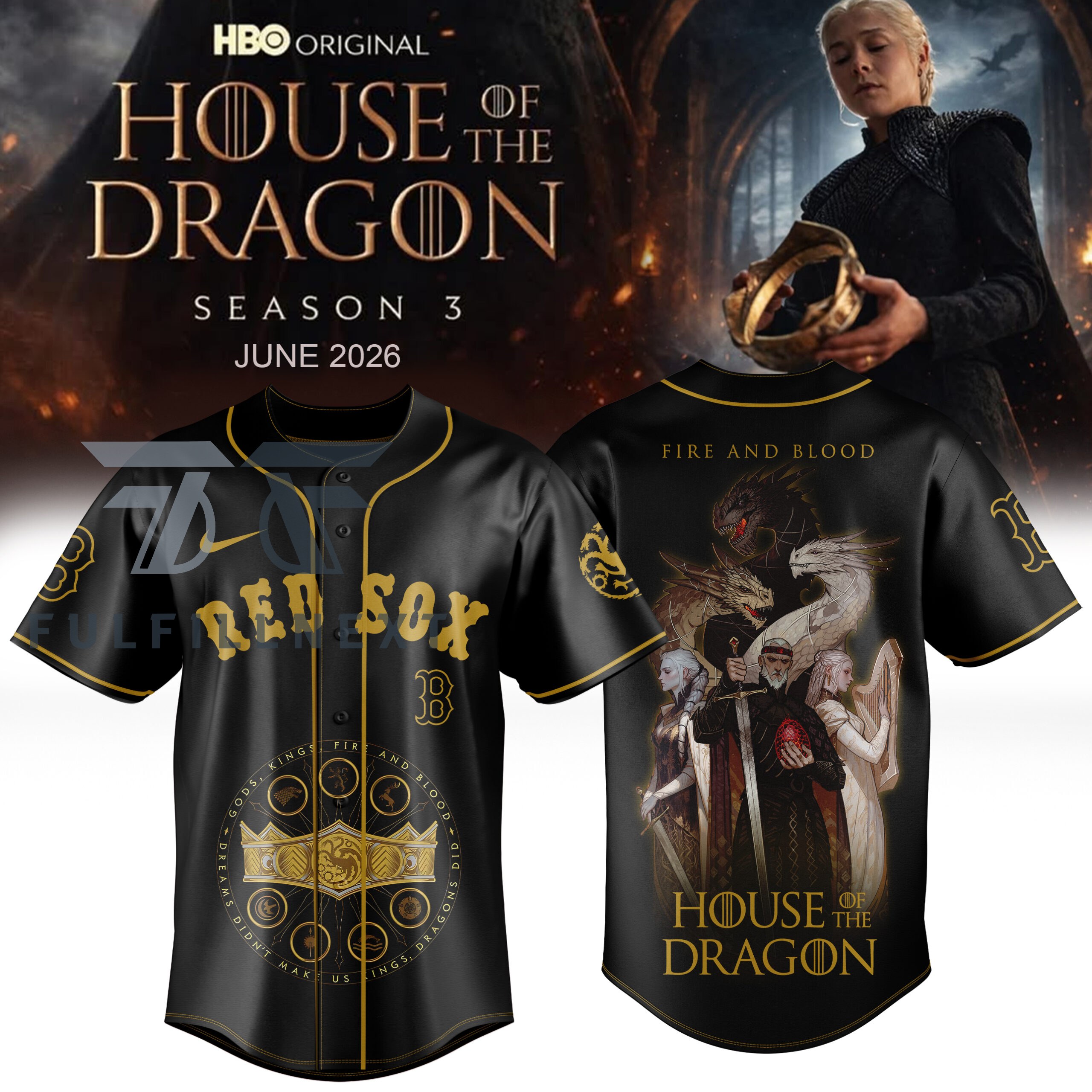 MLB All Team x House of the Dragon Baseball Jersey