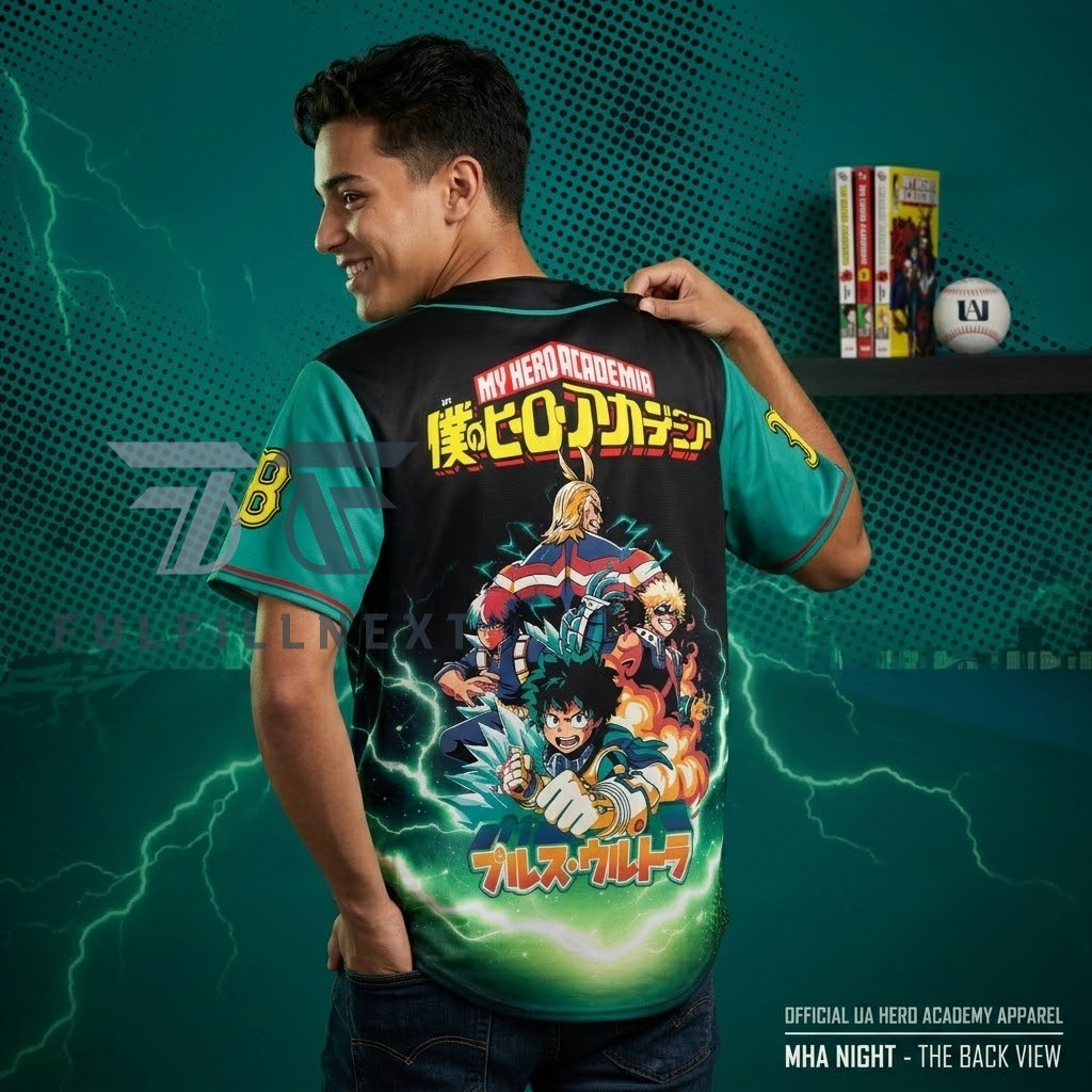 MLB All Team x My Hero Academia Baseball Jersey - Image 3
