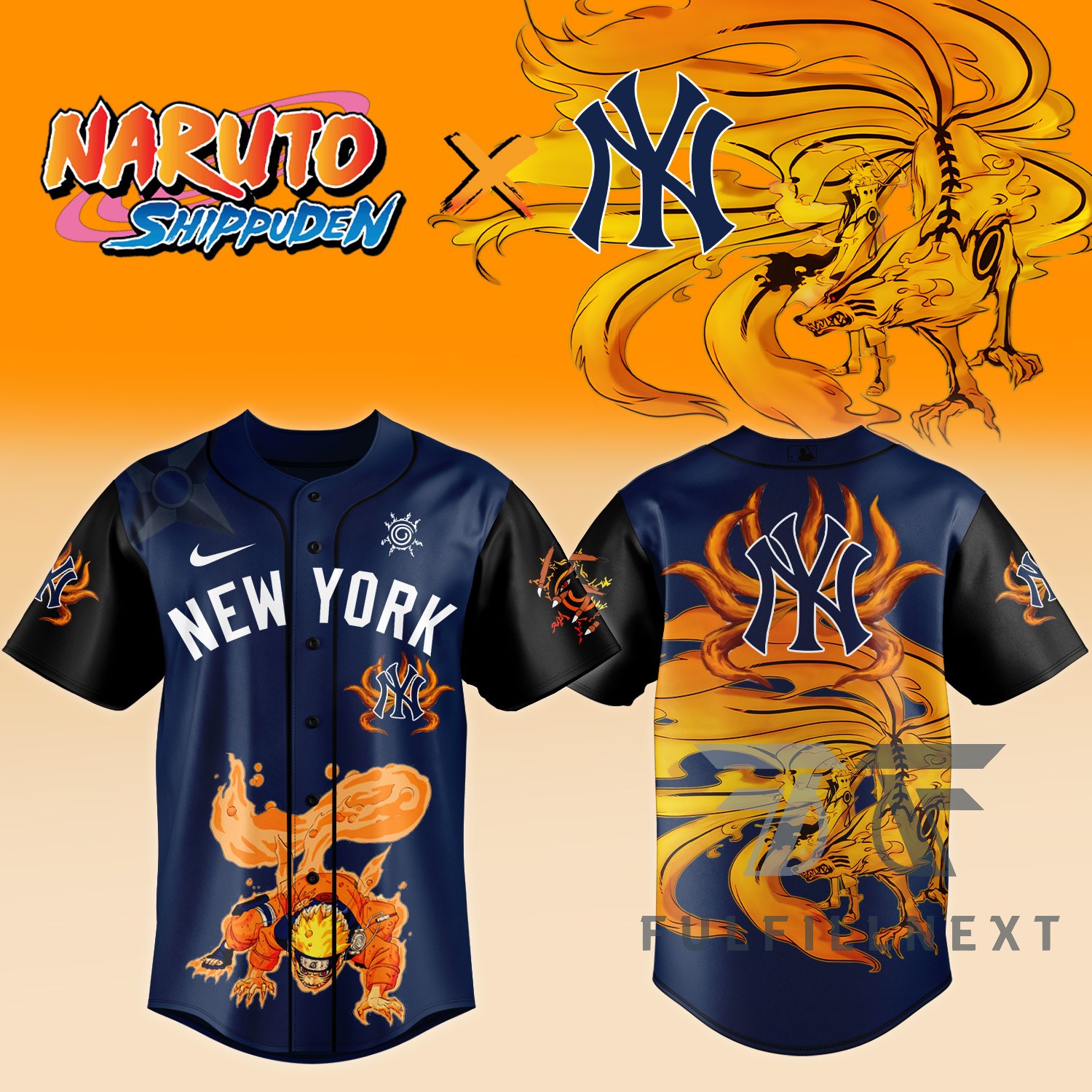 MLB All Team X Naruto Baseball Jersey - Image 5
