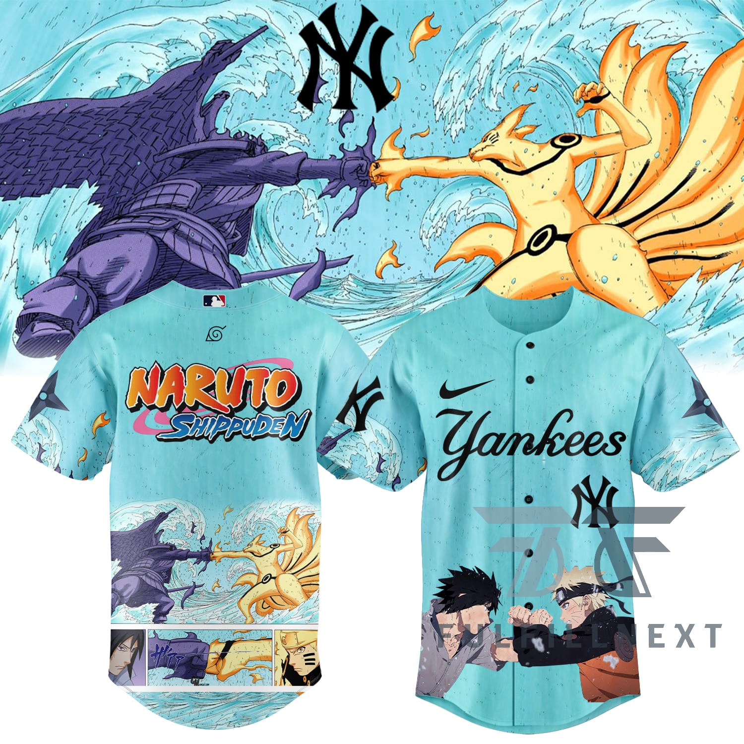 MLB All Team X Naruto Shippuden Baseball Jersey - Image 3
