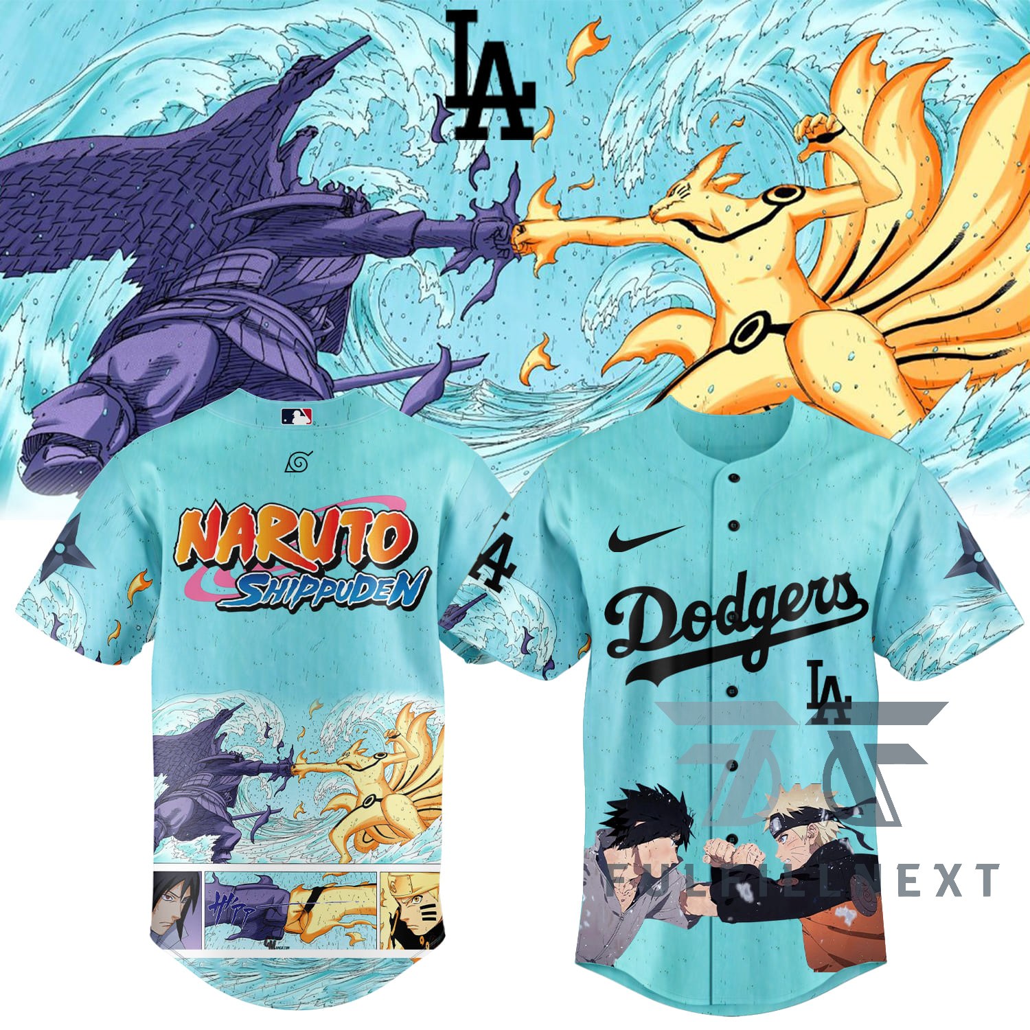 MLB All Team X Naruto Shippuden Baseball Jersey - Image 4
