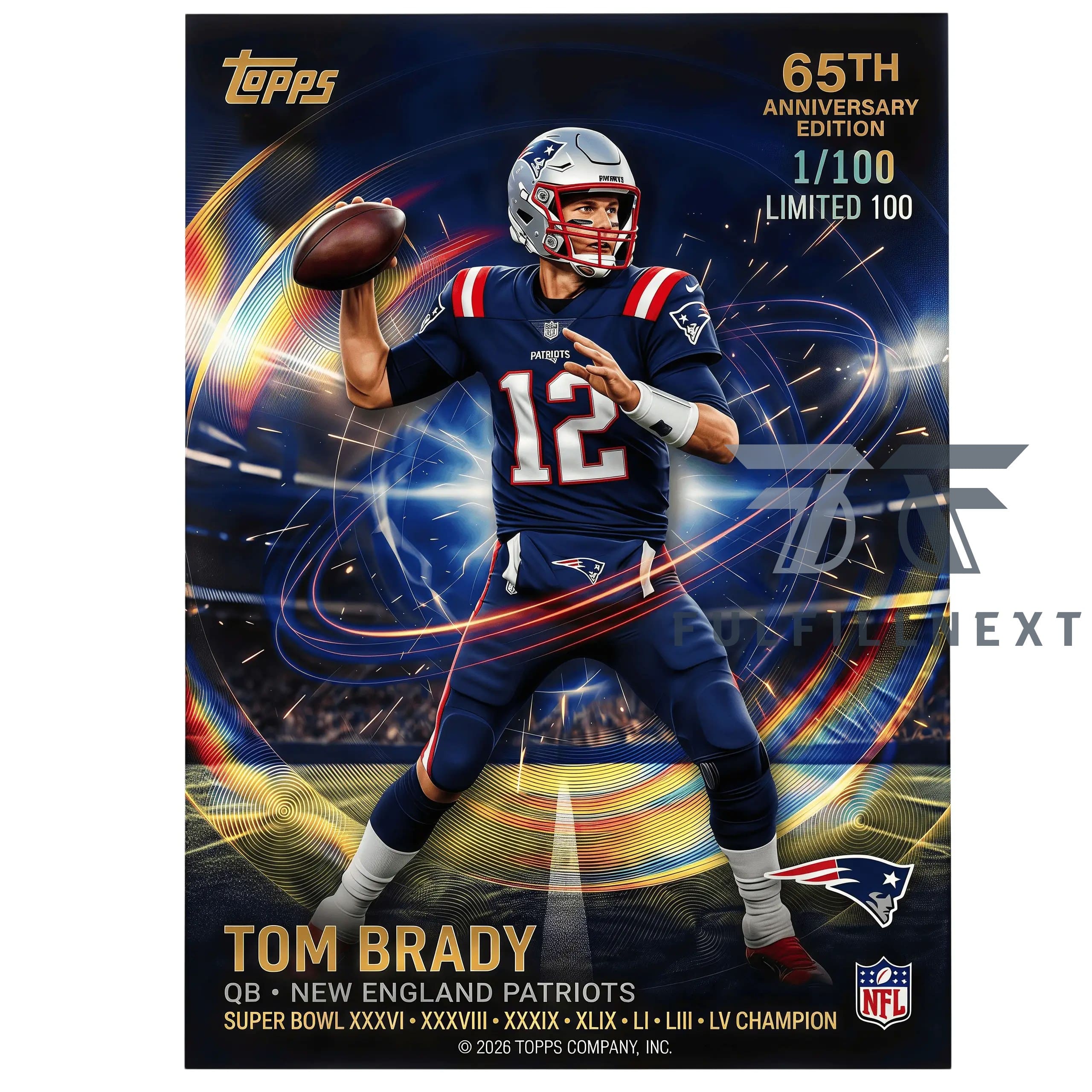 New England Patriots 65th Anniversary Trading Cards - Image 2