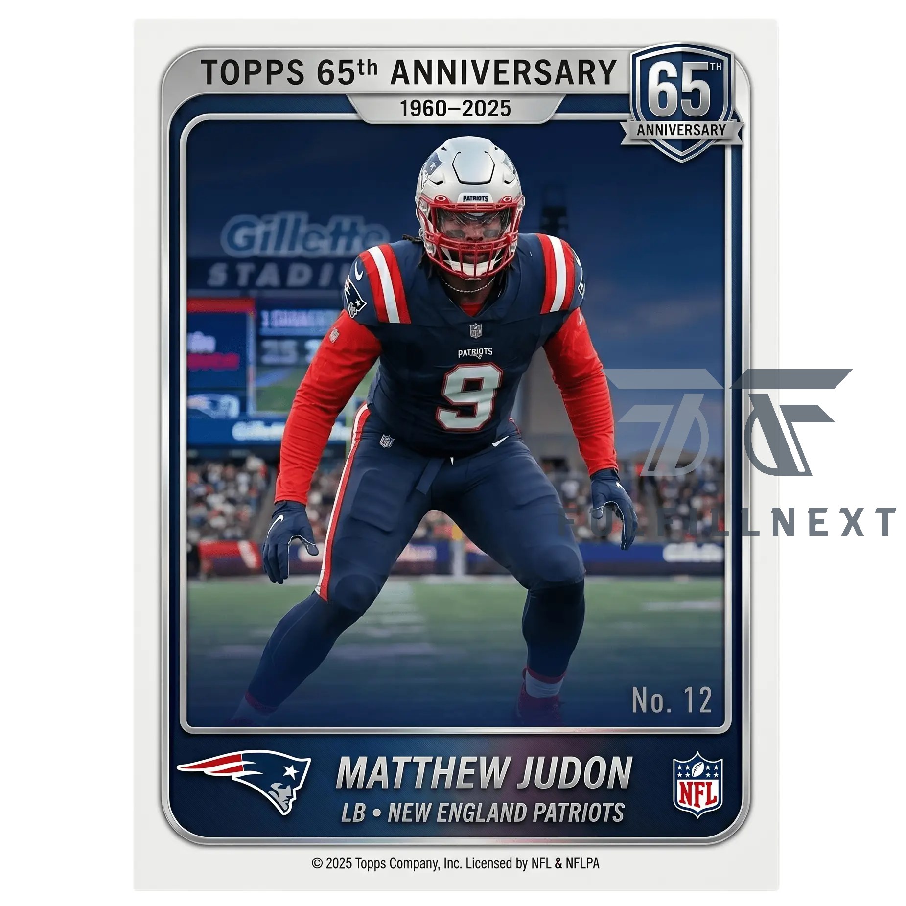 New England Patriots 65th Anniversary Trading Cards - Image 6