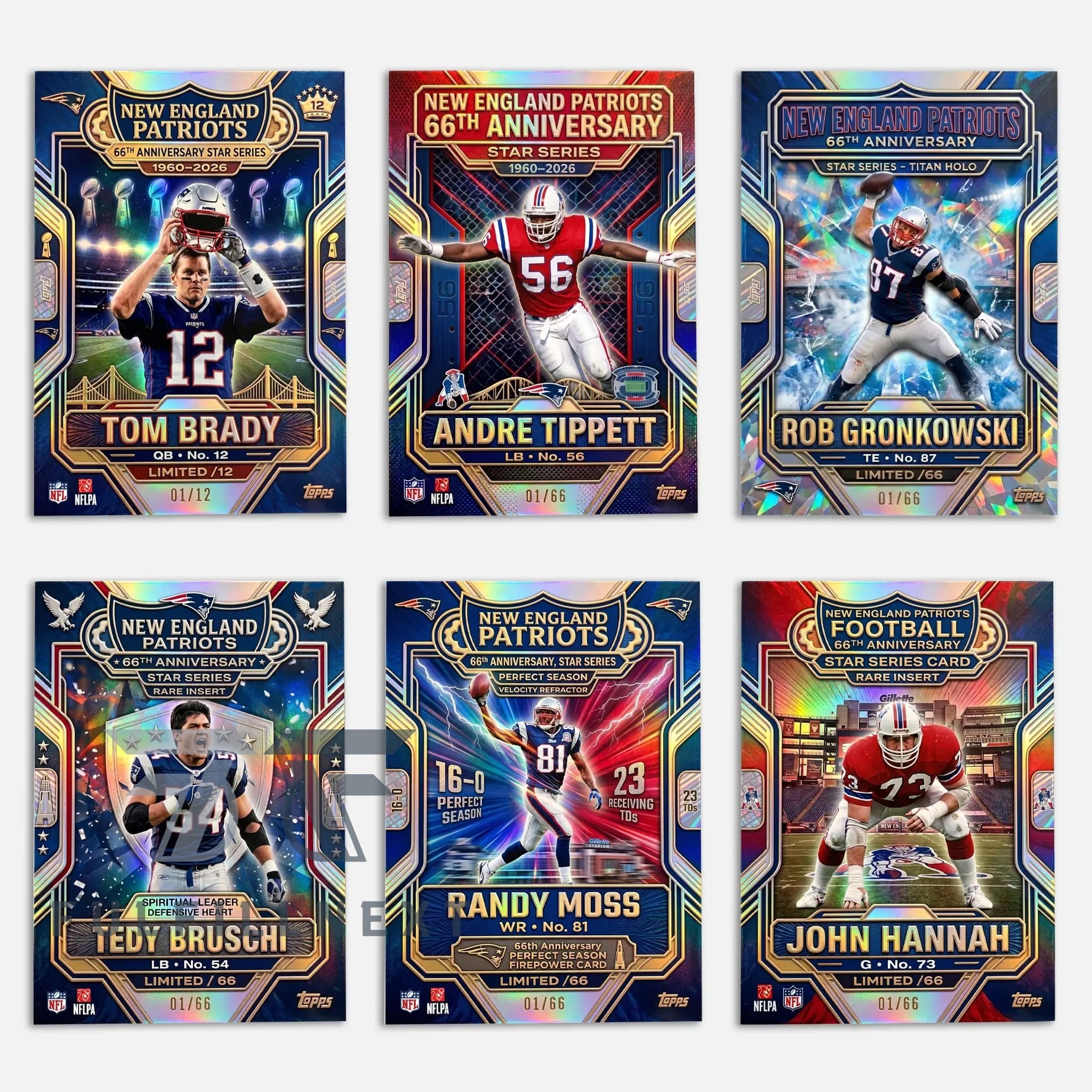 New England Patriots 66th Anniversary Trading Cards - Image 2