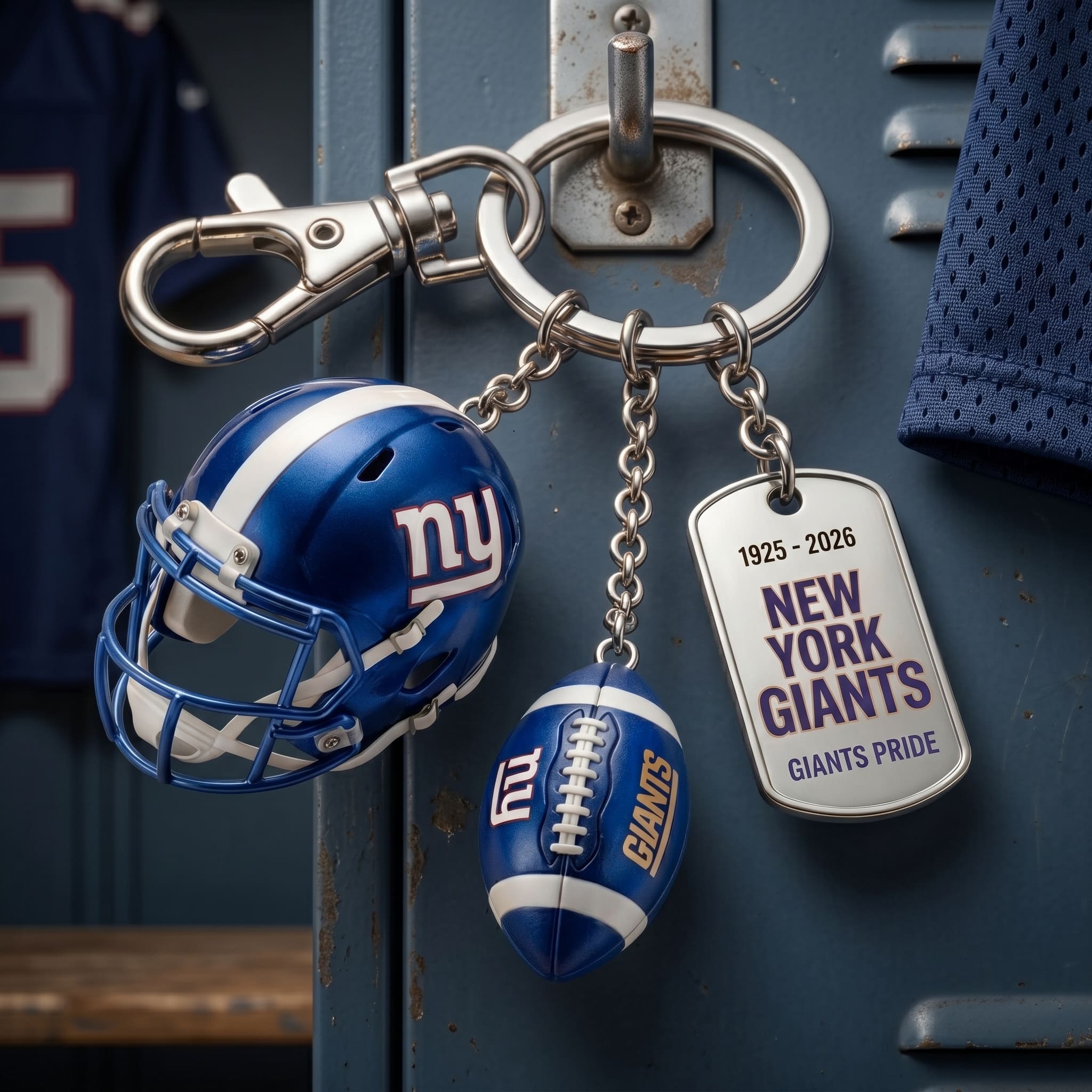 New York Giants 100th Anniversary Keychain - Image 2