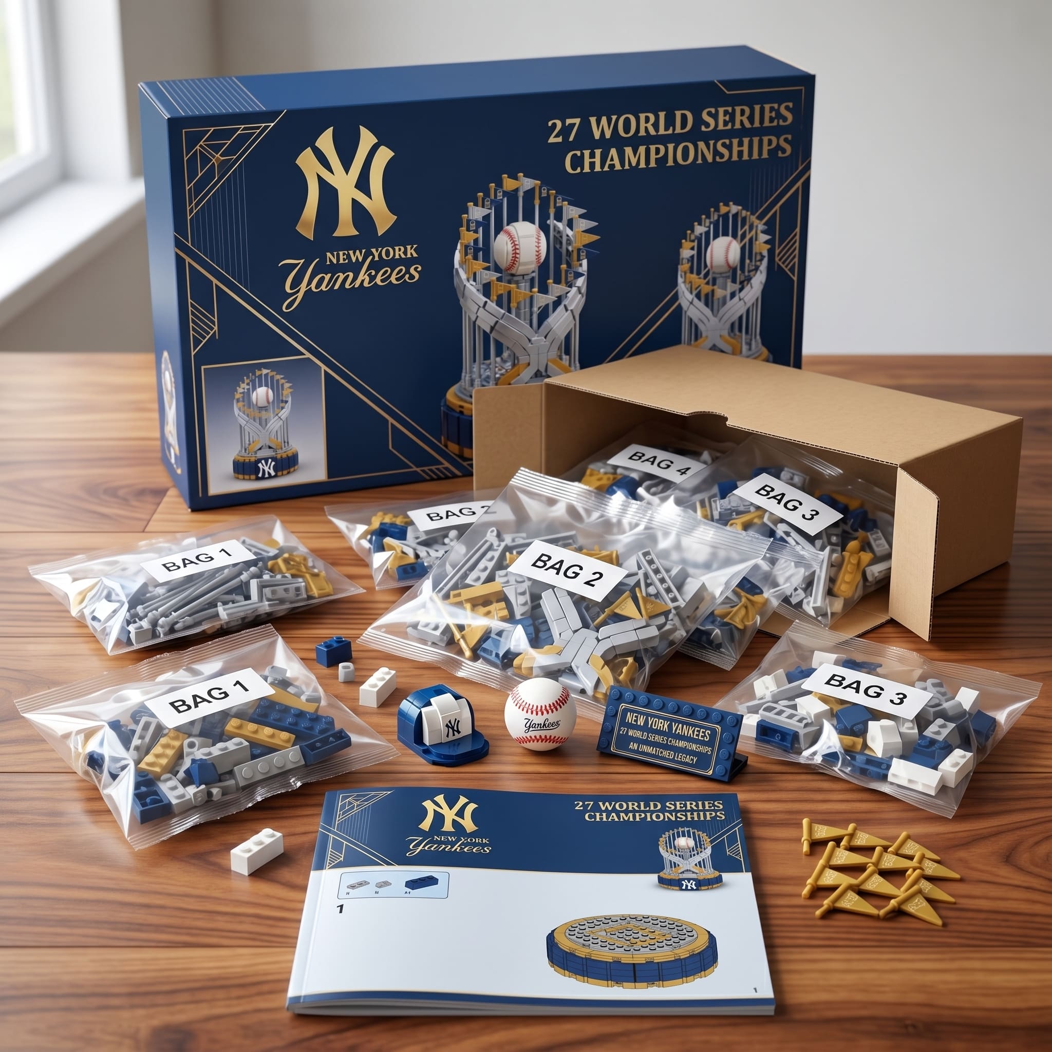New York Yankees 27 World Series Championships Building Blocks Set - Image 2