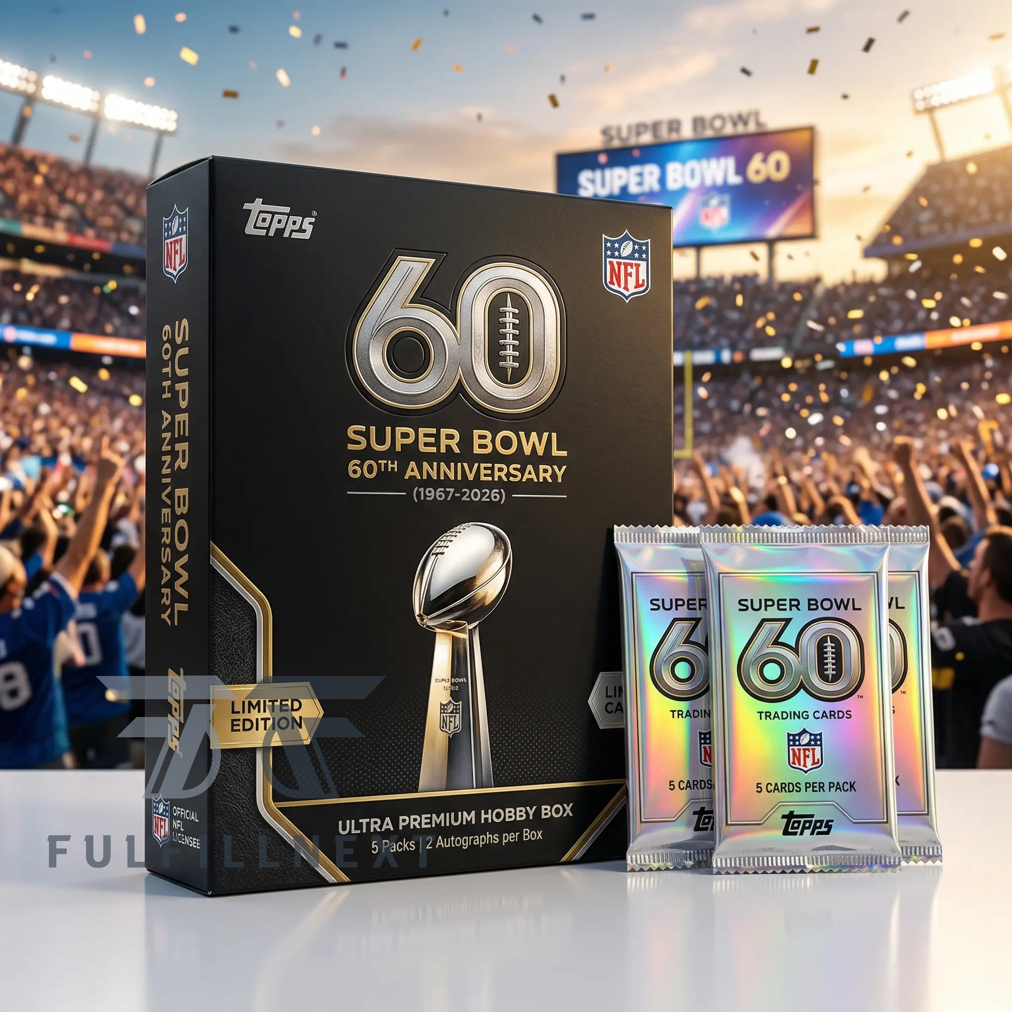 NFL Super Bowl 60th Anniversary Trading Cards - Image 2