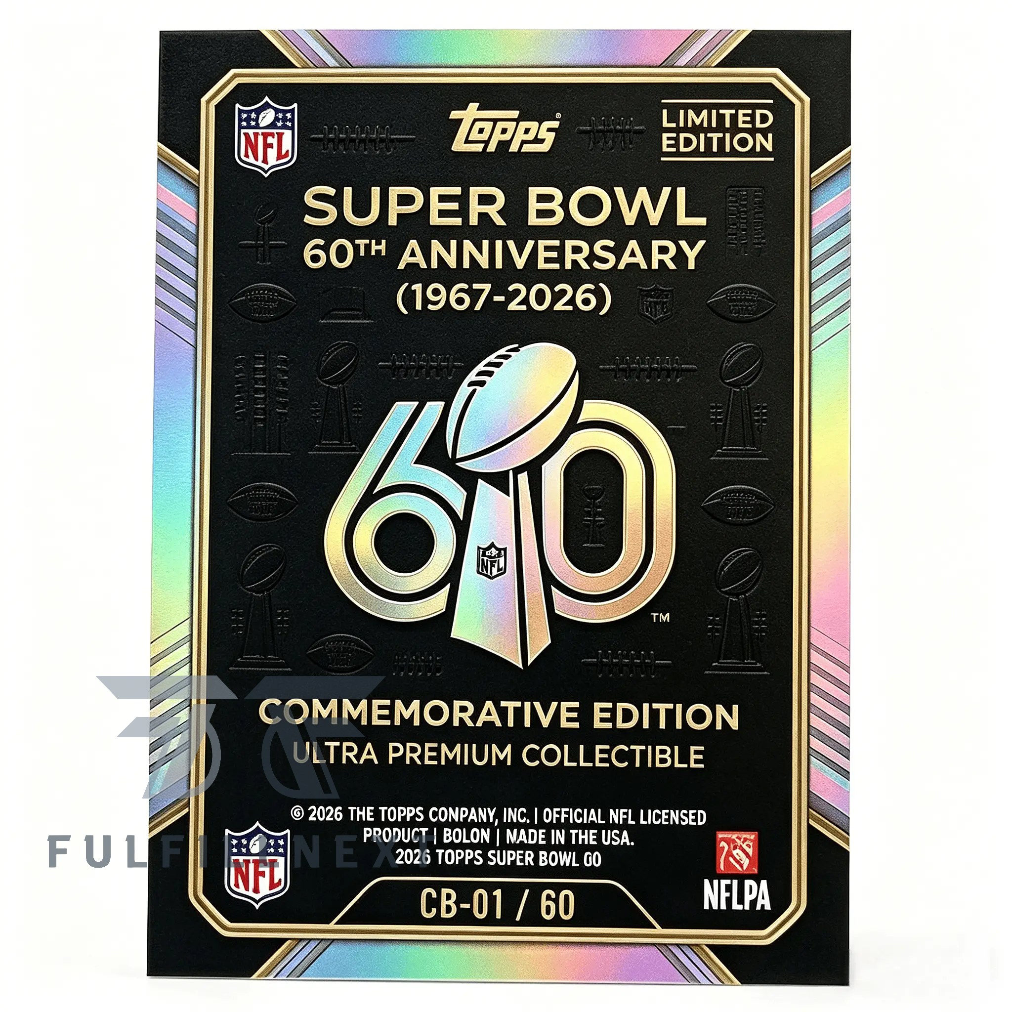 NFL Super Bowl 60th Anniversary Trading Cards - Image 5