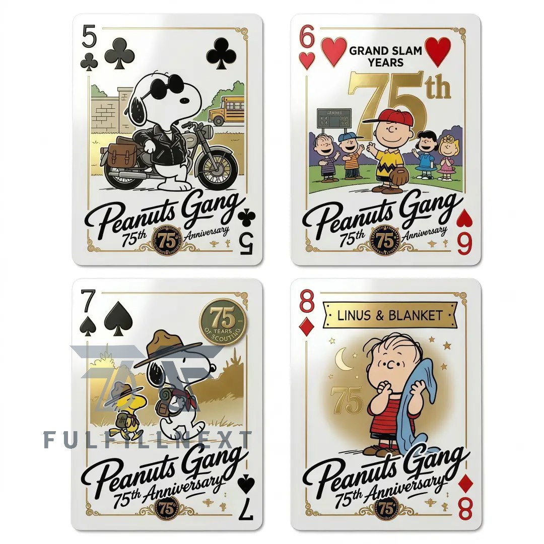 Peanuts Gang 75th Anniversary Playing Cards - Image 3