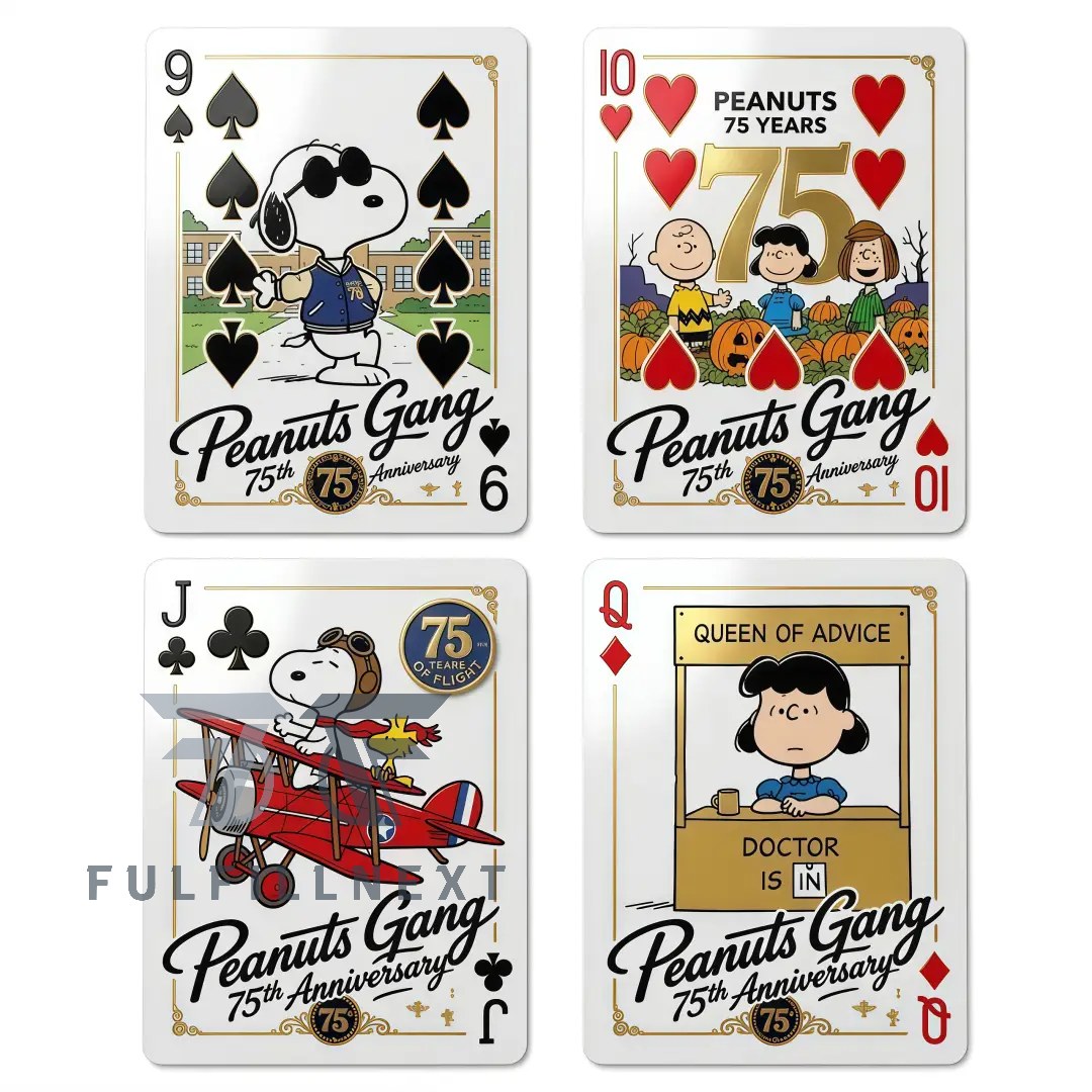 Peanuts Gang 75th Anniversary Playing Cards - Image 4