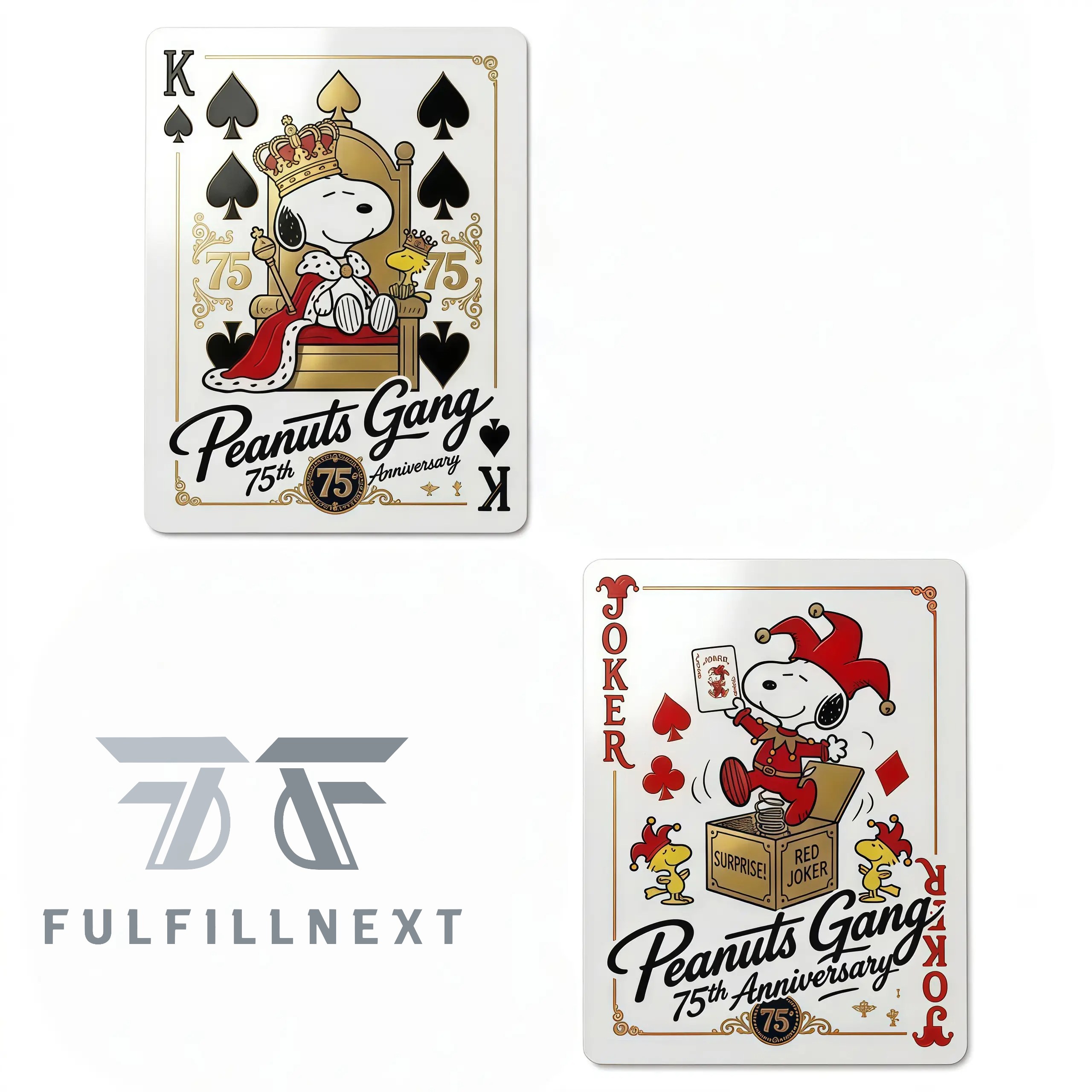 Peanuts Gang 75th Anniversary Playing Cards - Image 5