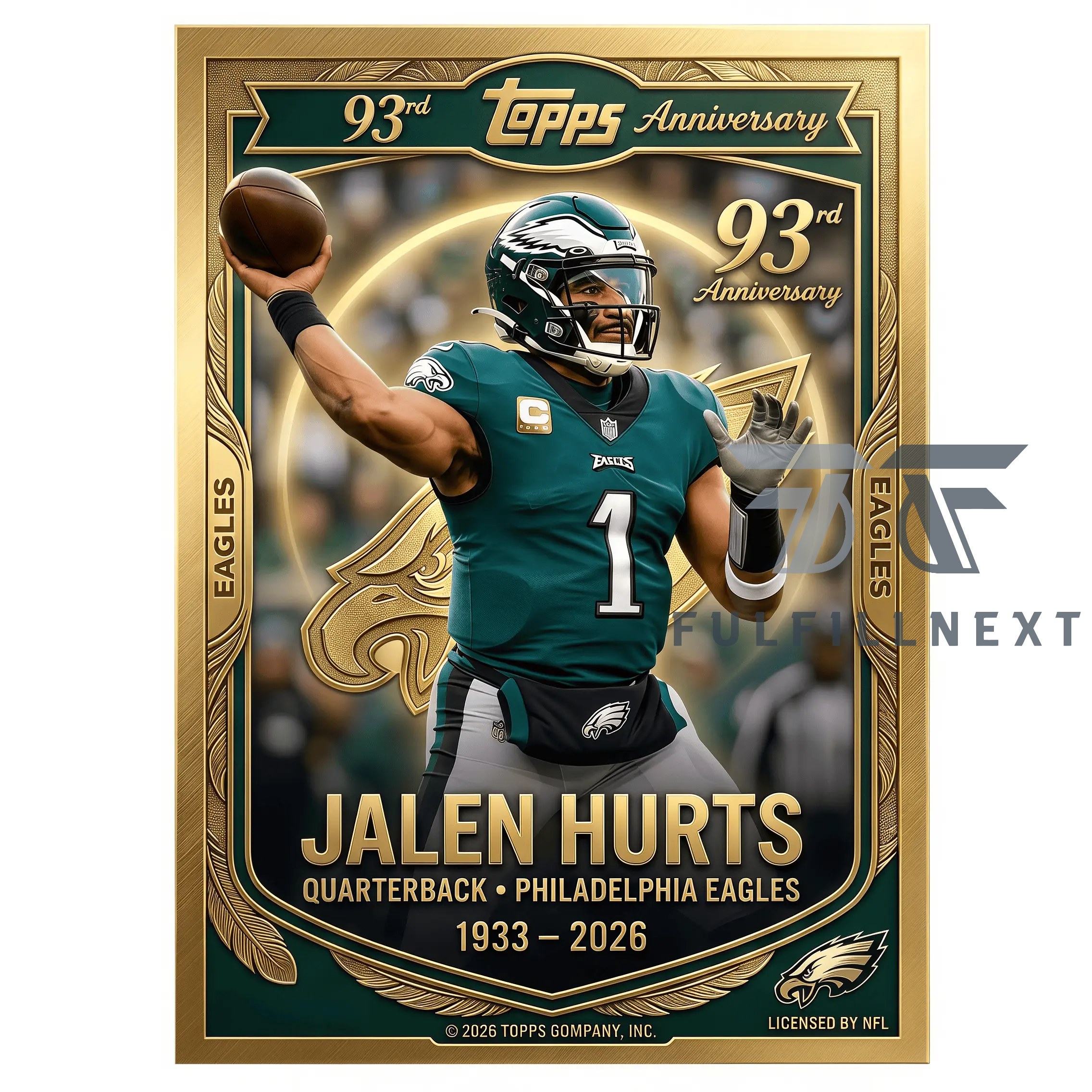 Philadelphia Eagles 93rd Anniversary Trading Cards - Image 3