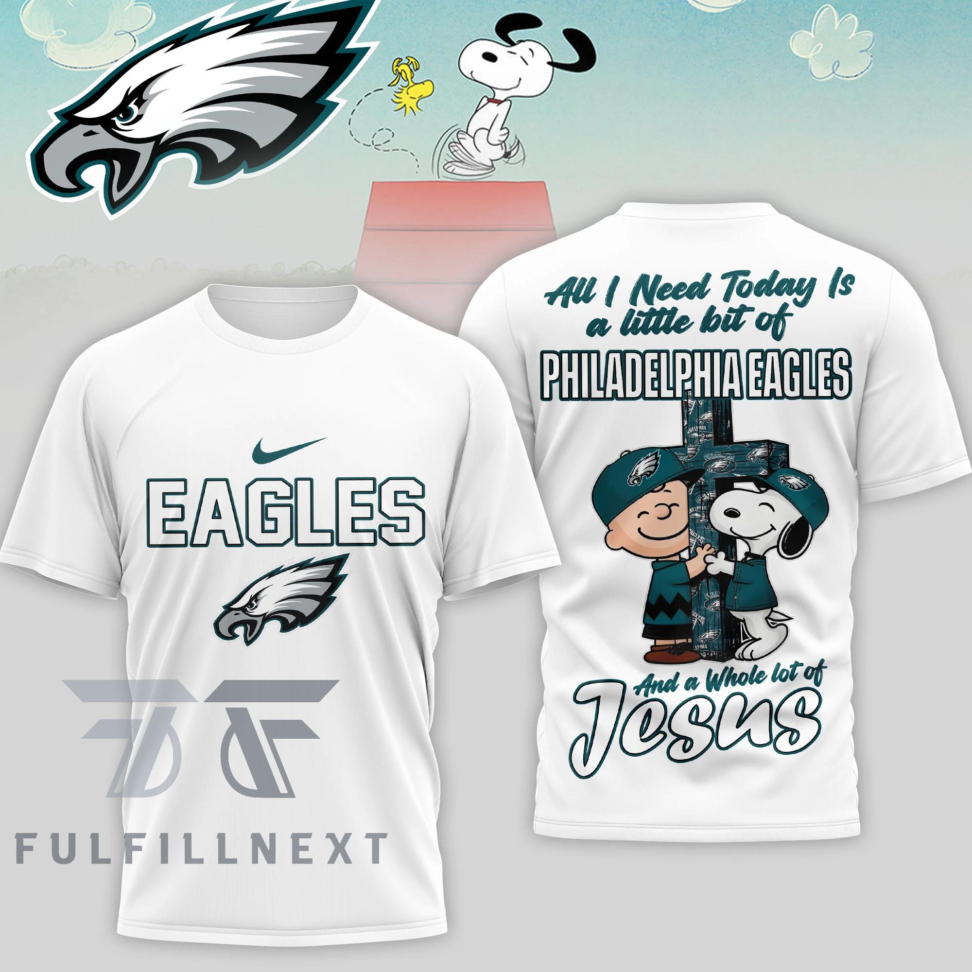 Philadelphia Eagles Peanuts Charlie Brown Snoopy T-Shirt