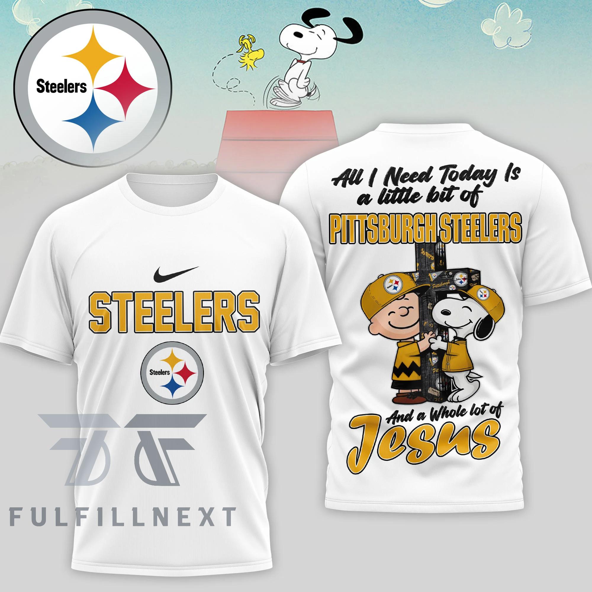 Pittsburgh Steelers Peanuts Charlie Brown Snoopy T-Shirt
