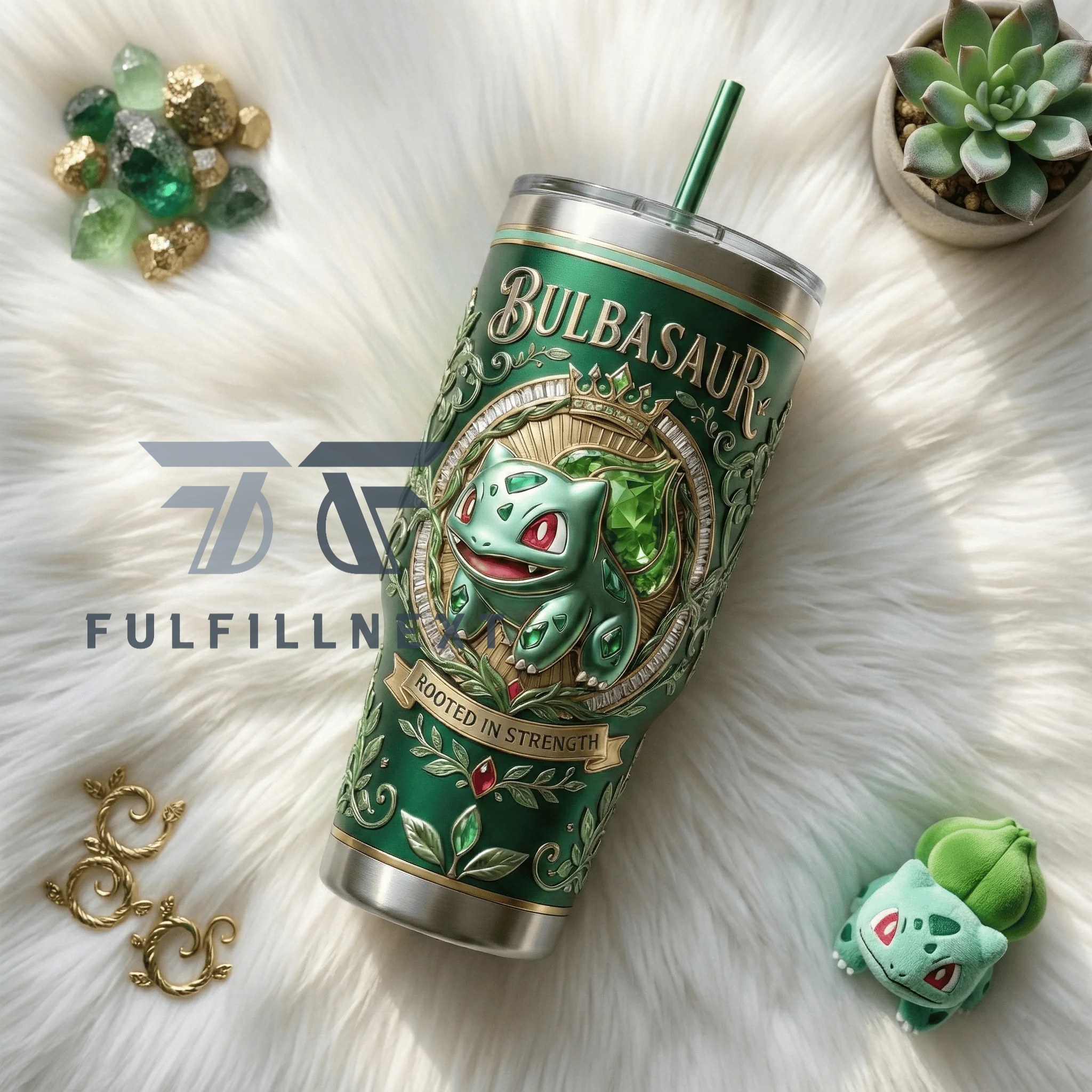 Pokémon Bulbasaur Rooted in Strength Handled Tumbler - Image 2