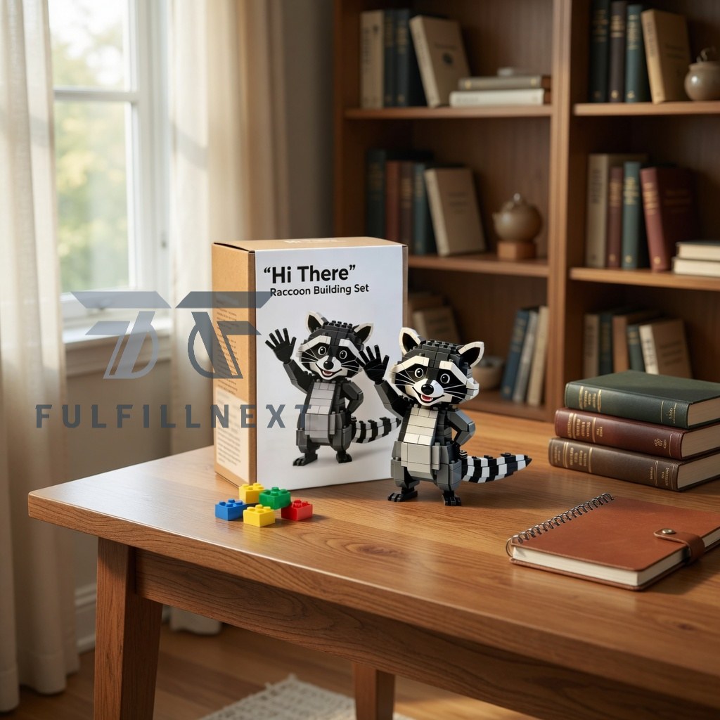 Raccoon Hi There Building Blocks Set