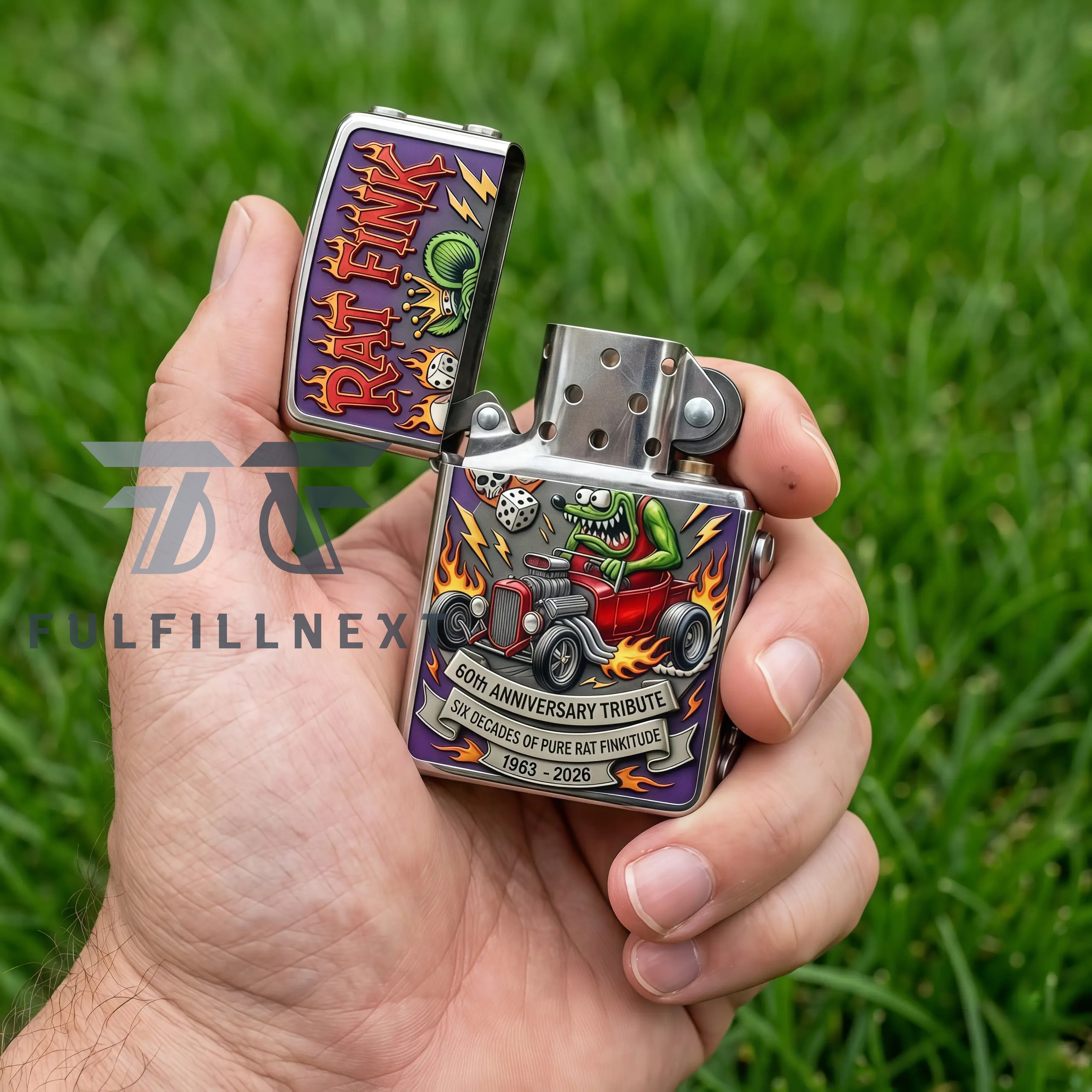 Rat Fink 60th Anniversary Kustom Kulture Zippo Lighter - Image 2