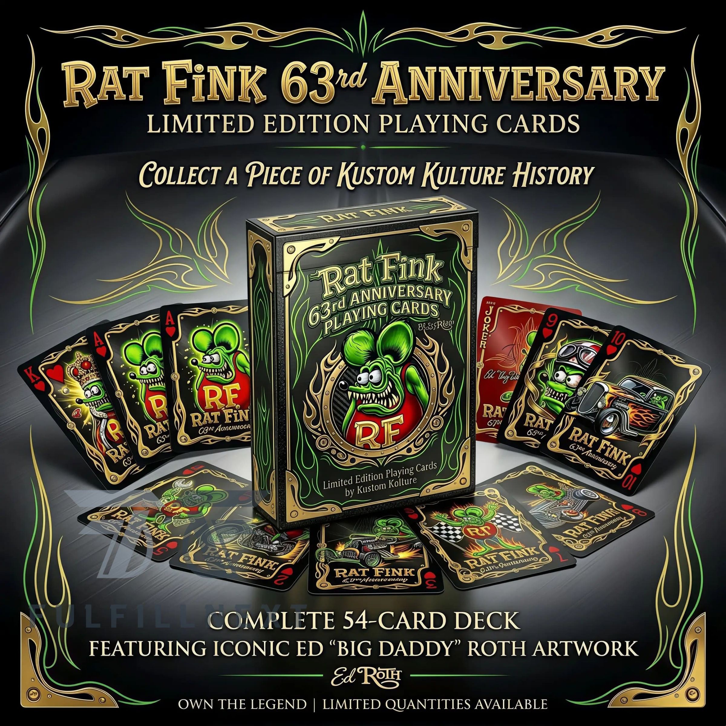 Rat Fink 63rd Anniversary Playing Cards