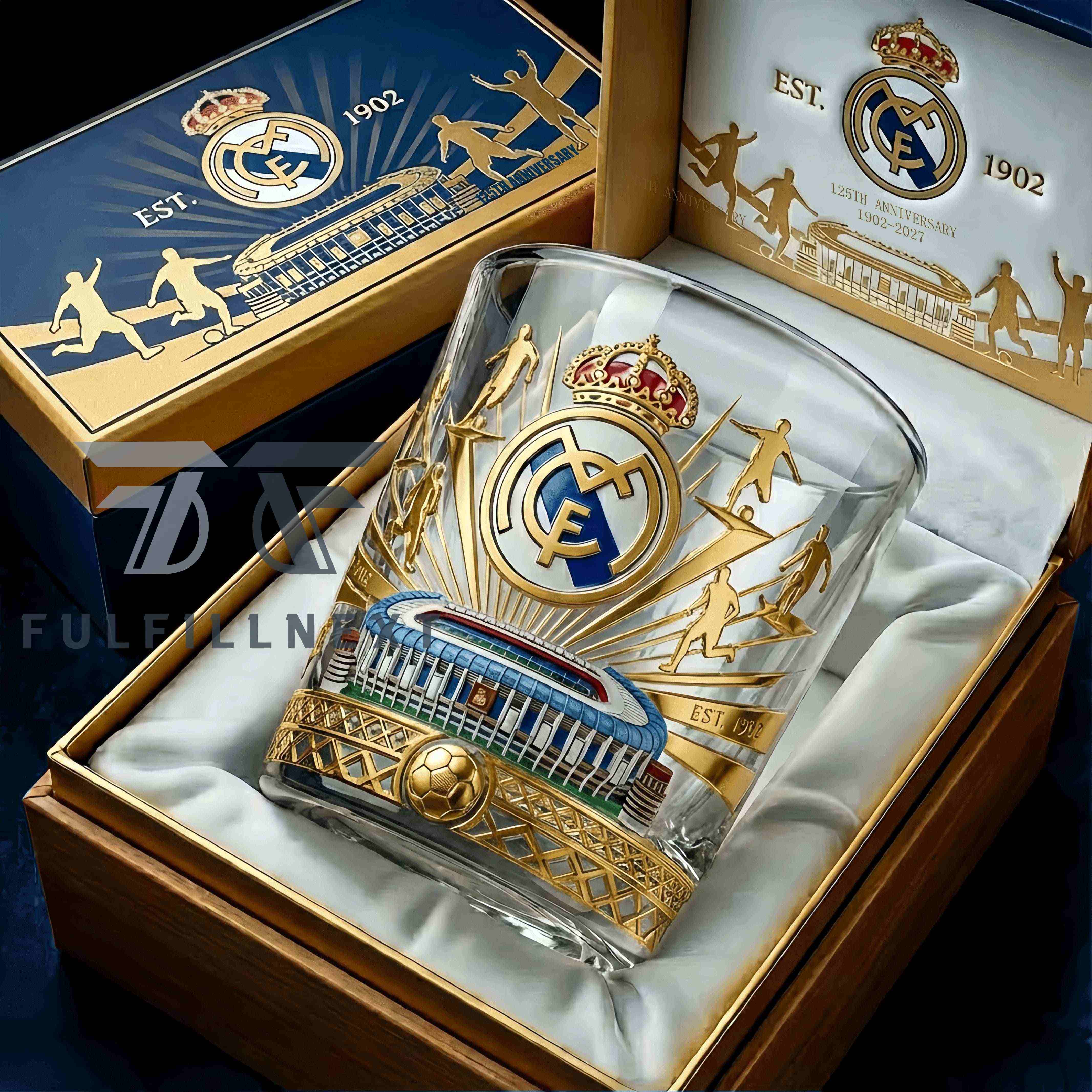 Real Madrid 125th Anniversary Whiskey Glass