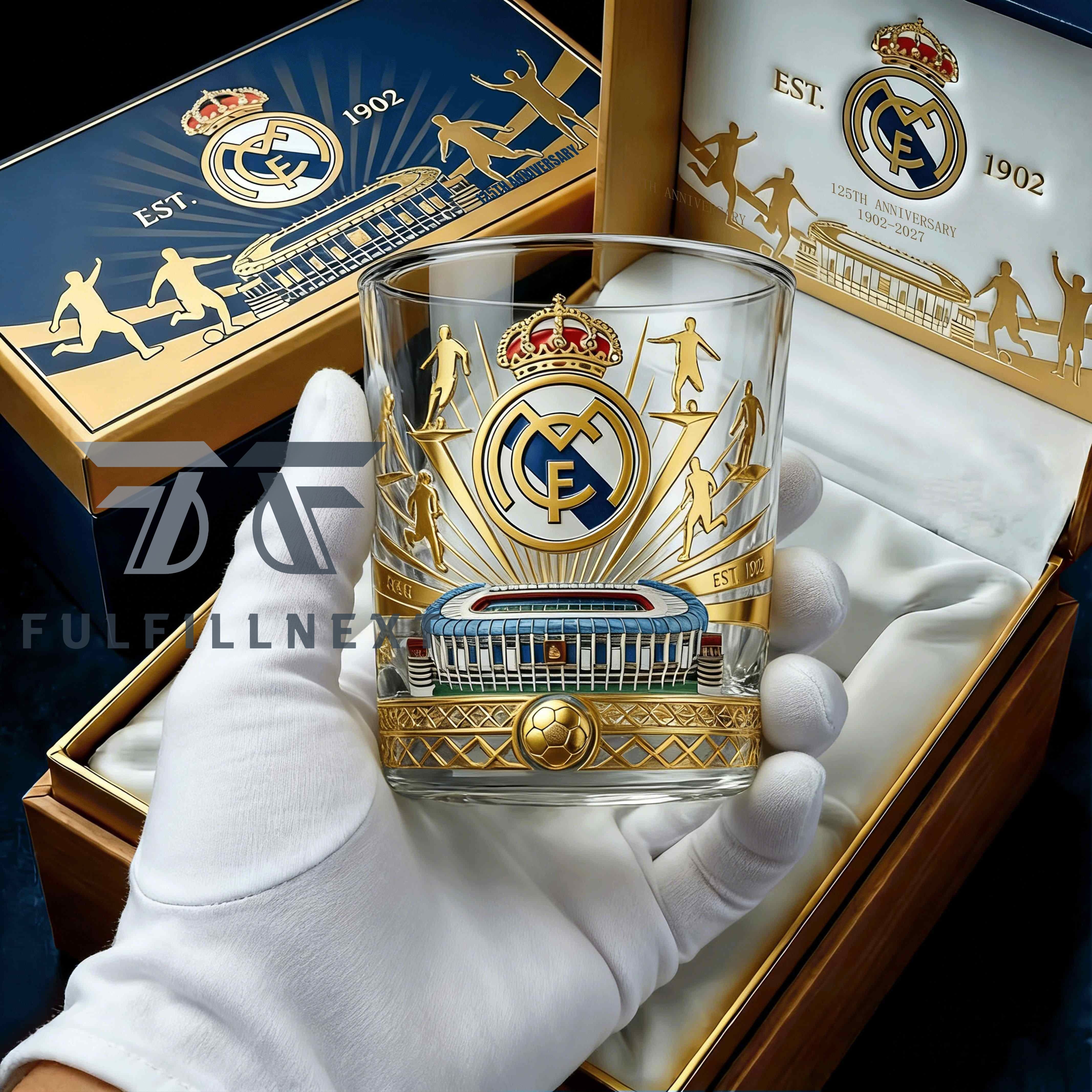 Real Madrid 125th Anniversary Whiskey Glass - Image 2