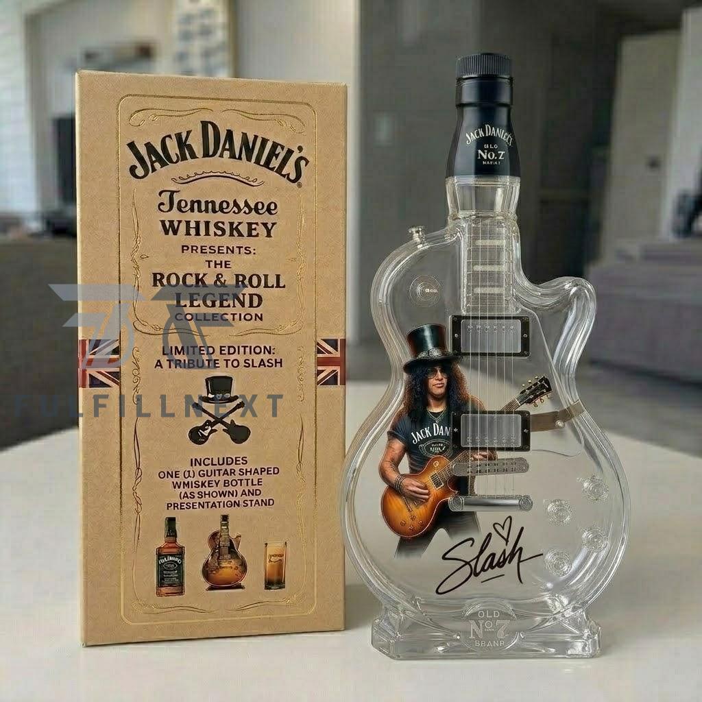 Slash Jack Daniel's Old No. 7 Guitar Whiskey Bottle - Image 2