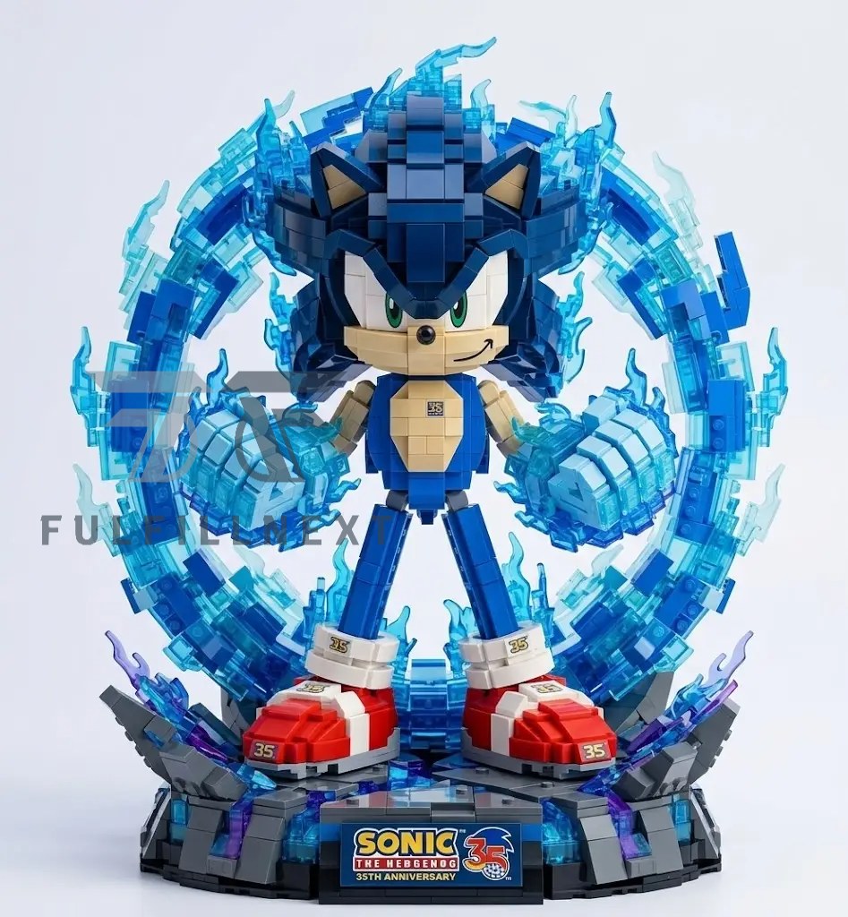 Sonic The Hedgehog 35th Anniversary Building Bricks Set - Image 3