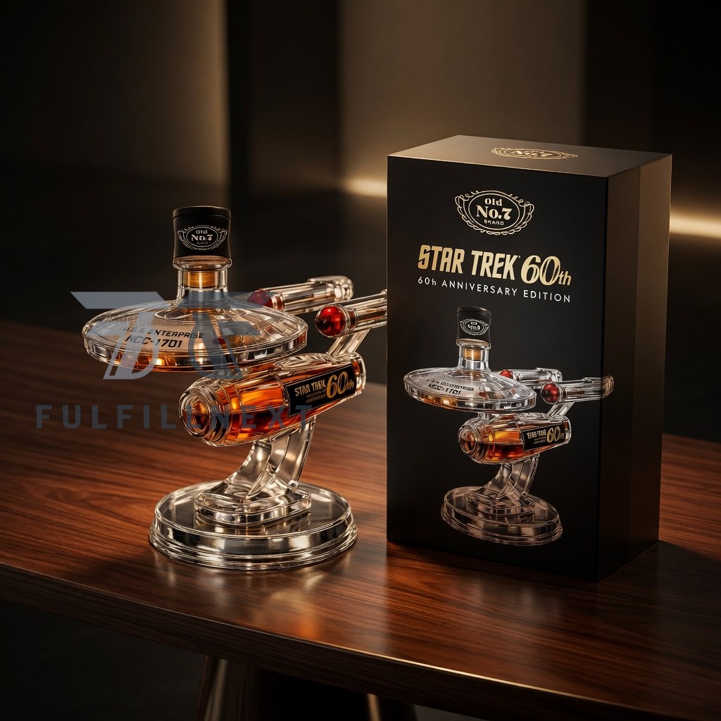 Star Trek 60th Anniversary U.S.S. Enterprise NCC-1701 Whiskey Decanter